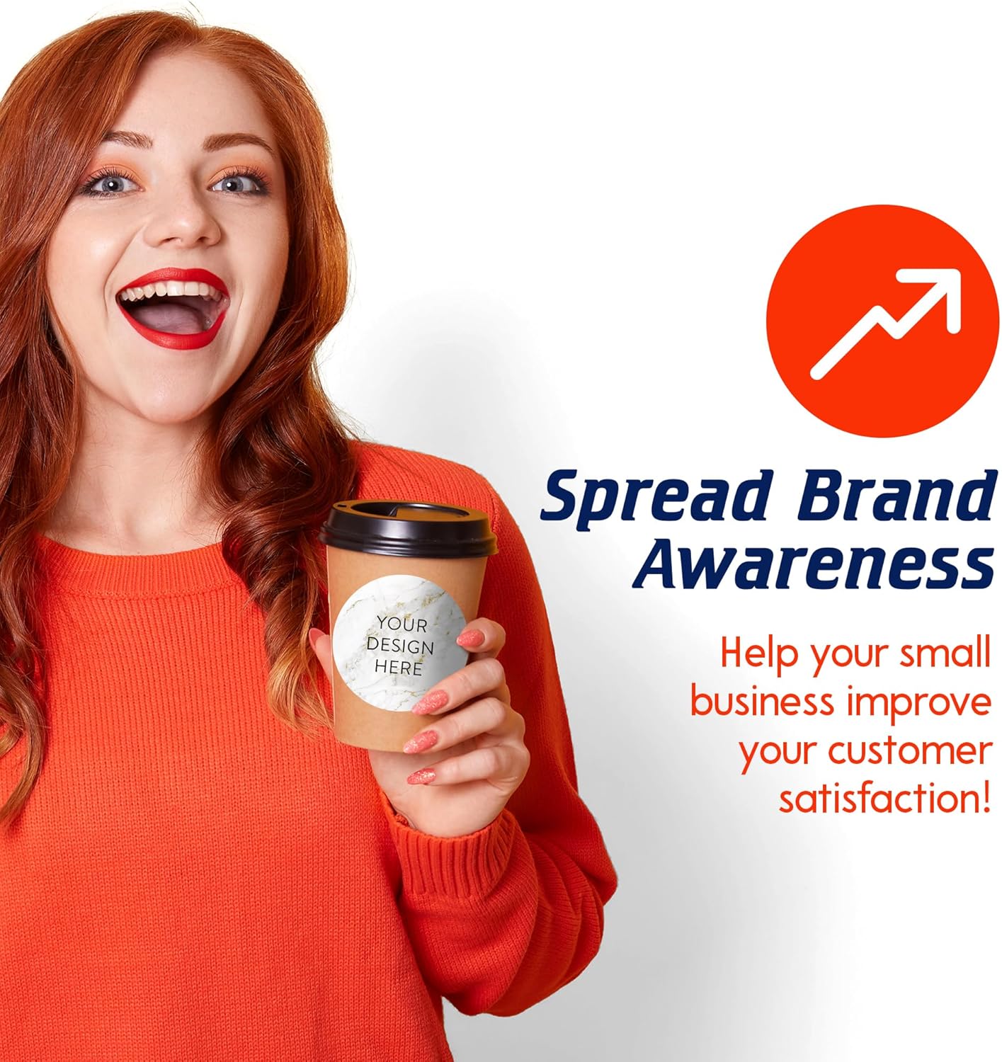 100 Custom Vinyl Stickers - Upload Your own Image, Text, Design, Logo - Personalized Logo Labels for Handmade, Packaging, Bottle, Jars, Candle, Brand Stickers (Gold Marble, 3x3)