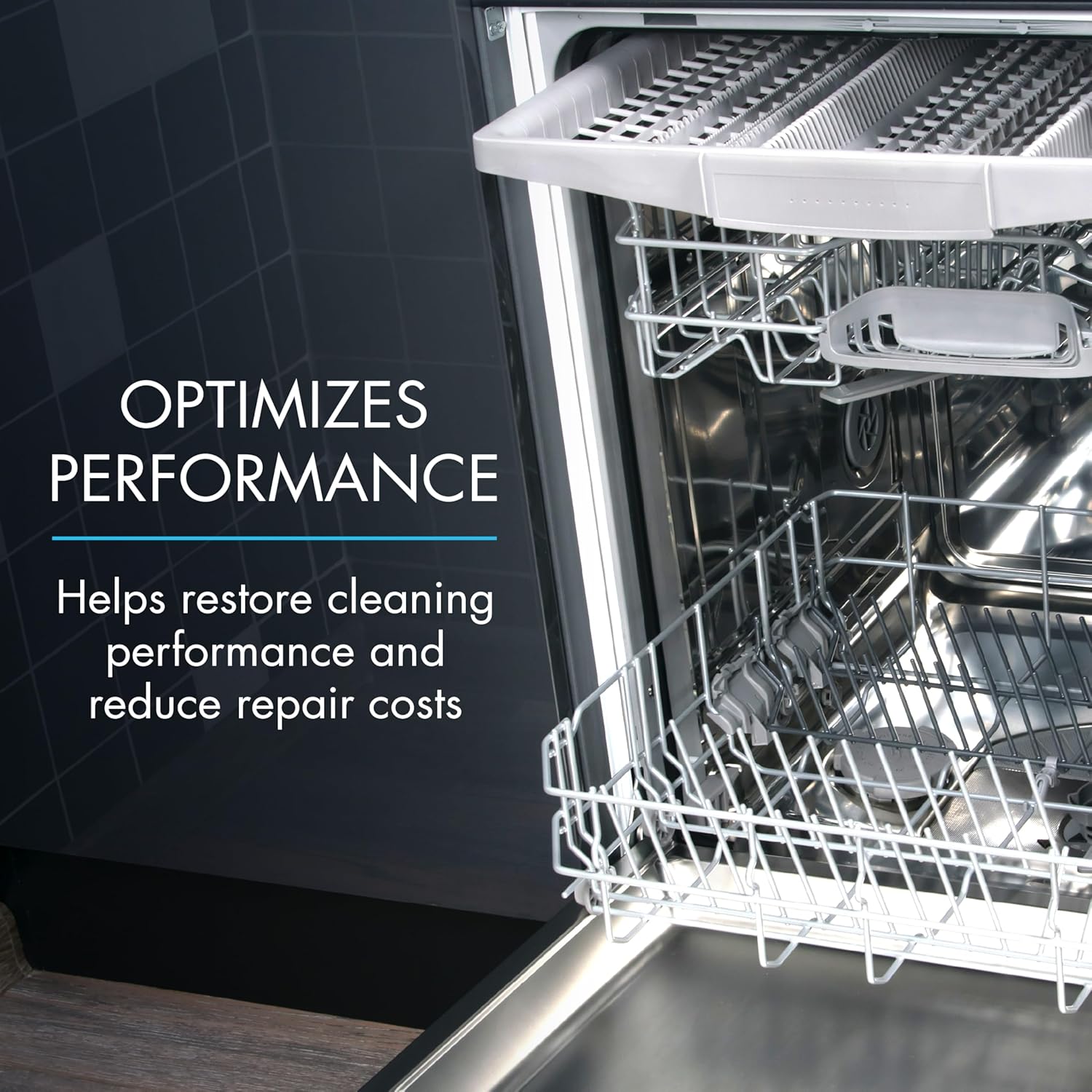 Glisten Dishwasher Cleaner, Removes Limescale, Rust, Buildup, and Grease, Lemon Scent, Made in the USA, 12 Ounce Bottle, 3-Pack