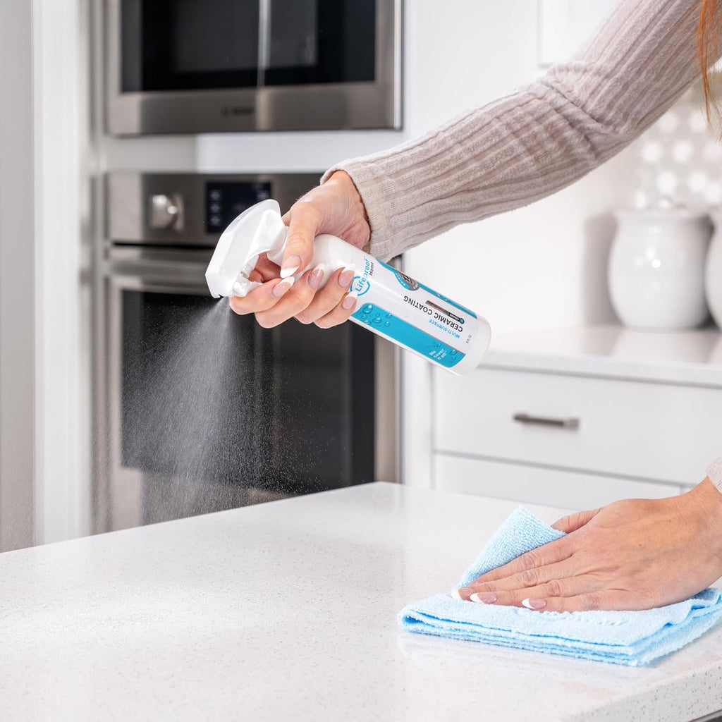 Lifeproof Ceramic Coating Spray Kit - Shine, Seal & Protect Kitchen & Bath Surfaces, Repels Stains & Grime