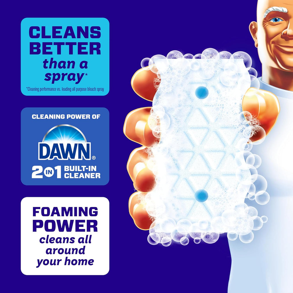 Mr. Clean Magic Eraser Foaming Sponge, All Purpose Cleaner, Dawn Cleaning Power, Ultra Foamy, 7ct