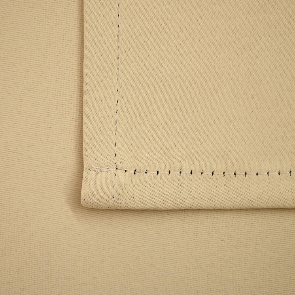 Pickluc Rod Pocket Tier Curtain - Half Blackout Curtain for Kitchen, Bathroom, Cabinet, Basement, 42 Inches Wide and 24 Inches Long, Beige, 2 Panels