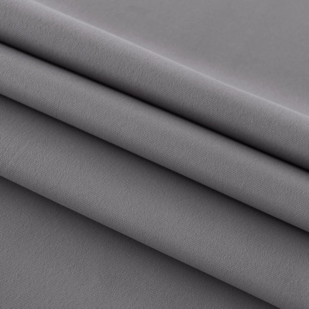 DWCN French Door Curtains – Rod Pocket Thermal Blackout Curtain for Doors with Glass Window, Kitchen and Patio Doors for Privacy, 54 X 80 Inches Long, 1 Curtain Panel with Tieback, Grey