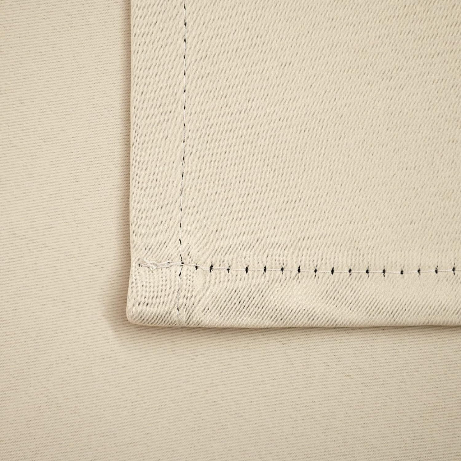 Pickluc Cafe Curtain (Half Window Curtain) 30 Inches Length, Rod Pocket Kitchen Curtain, Short Blackout Curtain for Small Window, 30" Wide and 30" Long, 2 Panels, Ivory