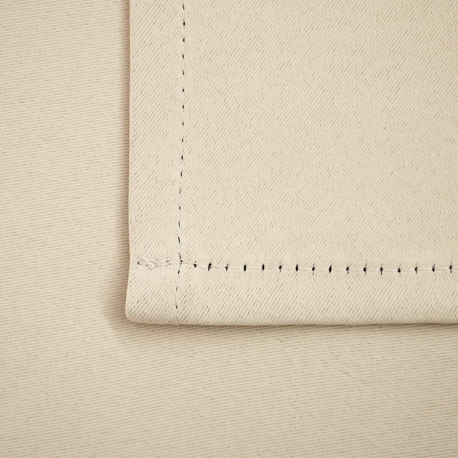 Pickluc Cafe Curtain (Half Window Curtain) 24 Inches Length, Rod Pocket Kitchen Curtain, Short Blackout Curtain for Small Window, 30" Wide and 24" Long, 2 Panels, Ivory