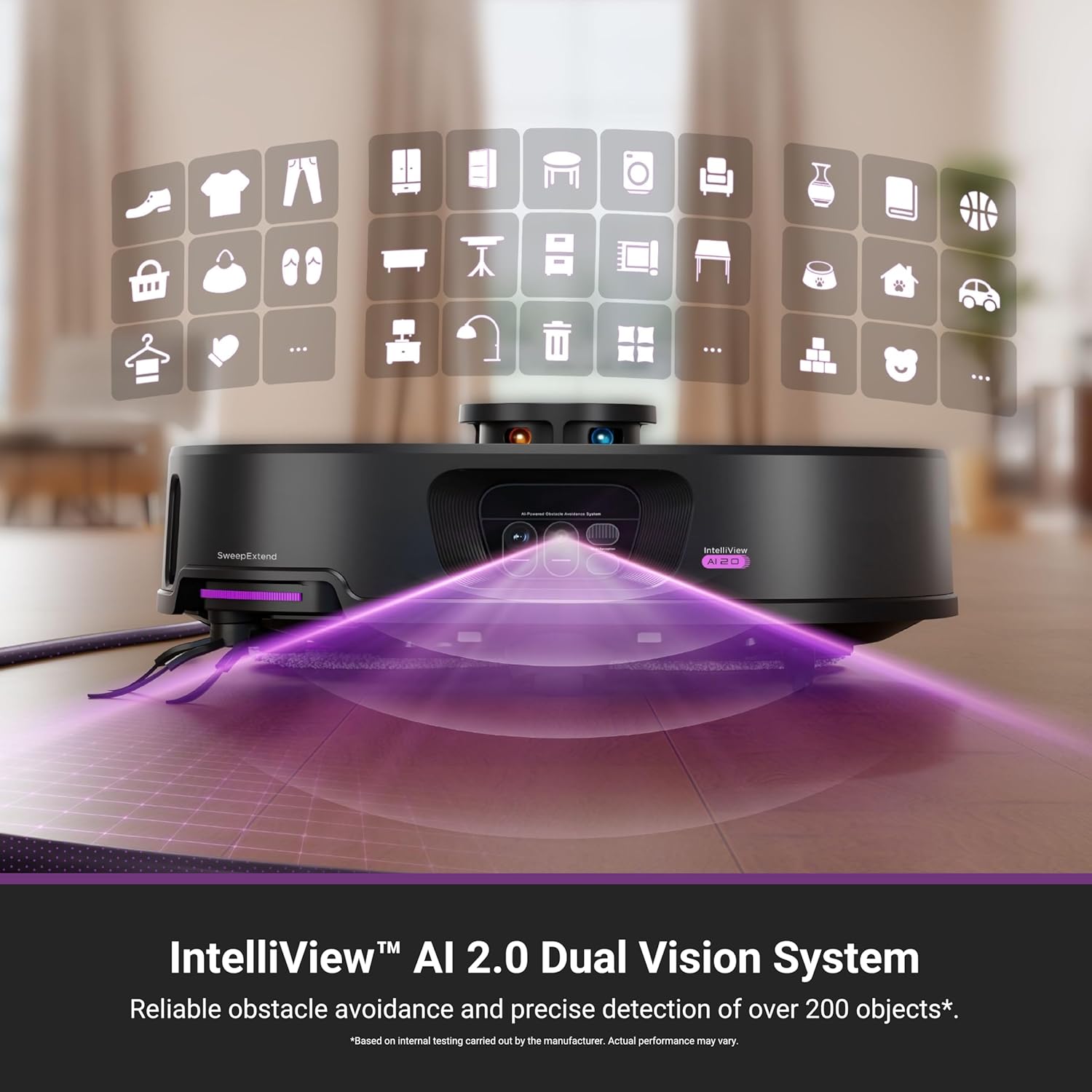 Eureka J15 Max Ultra Self-Emptying Robot Vacuum Combo All-in-one, 22,000 Pa Suction 176℉ Hot Water Wash 131°F Hot Air Dry Self-Cleaning Base Tray, Flex-Arm Mop Anti-Tangle RTCam AI Obstacle Avoidance