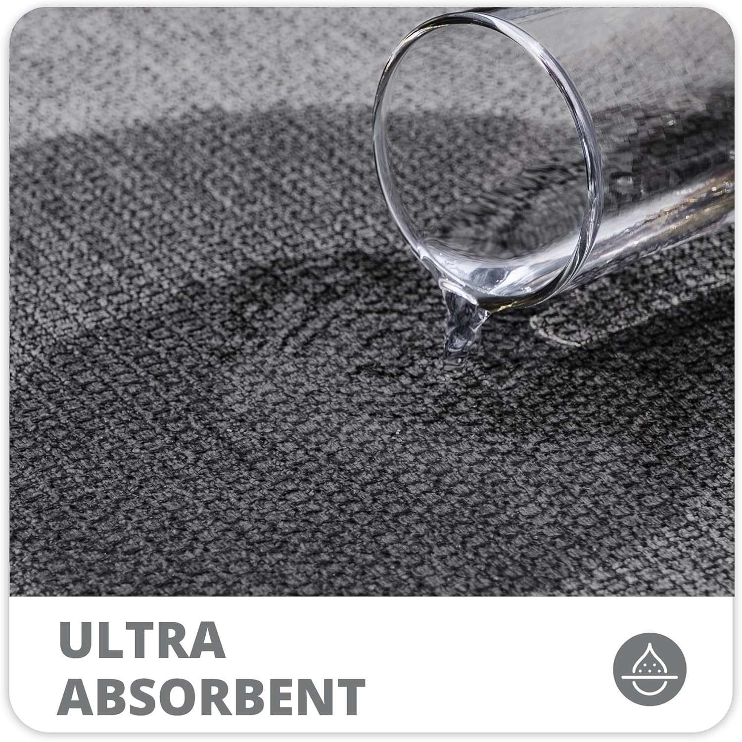 Bath Mat,Ultra Thin Bathroom Runner Rugs,Large Bath Mats for Bathroom,Quick Dry,Non-Slip,Machine Washable,Low Pile,Bath Rug,Shower Outside,Sink,Home Decor Accessories.Dark Grey,1'5"x2'11"（17x35inch）