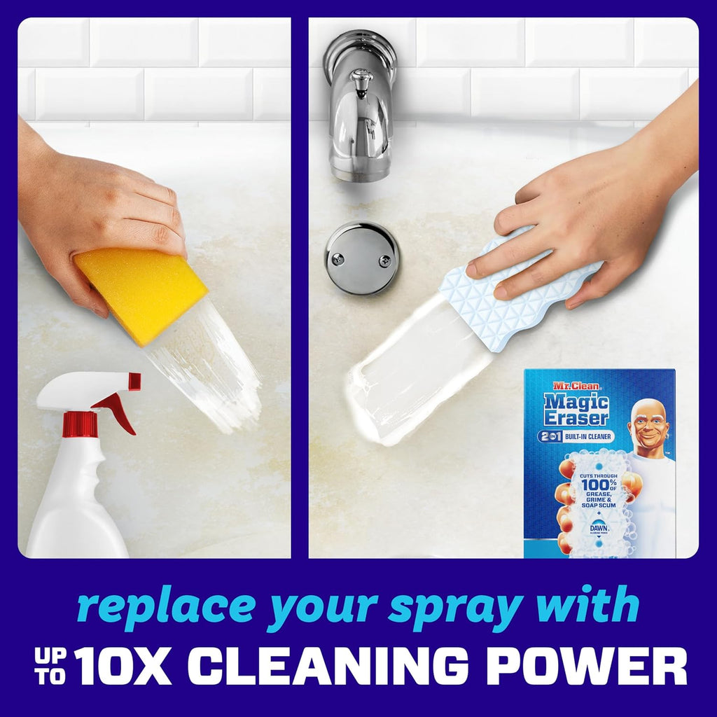 Mr. Clean Magic Eraser Foaming Sponge, All Purpose Cleaner, Dawn Cleaning Power, Ultra Foamy, 7ct