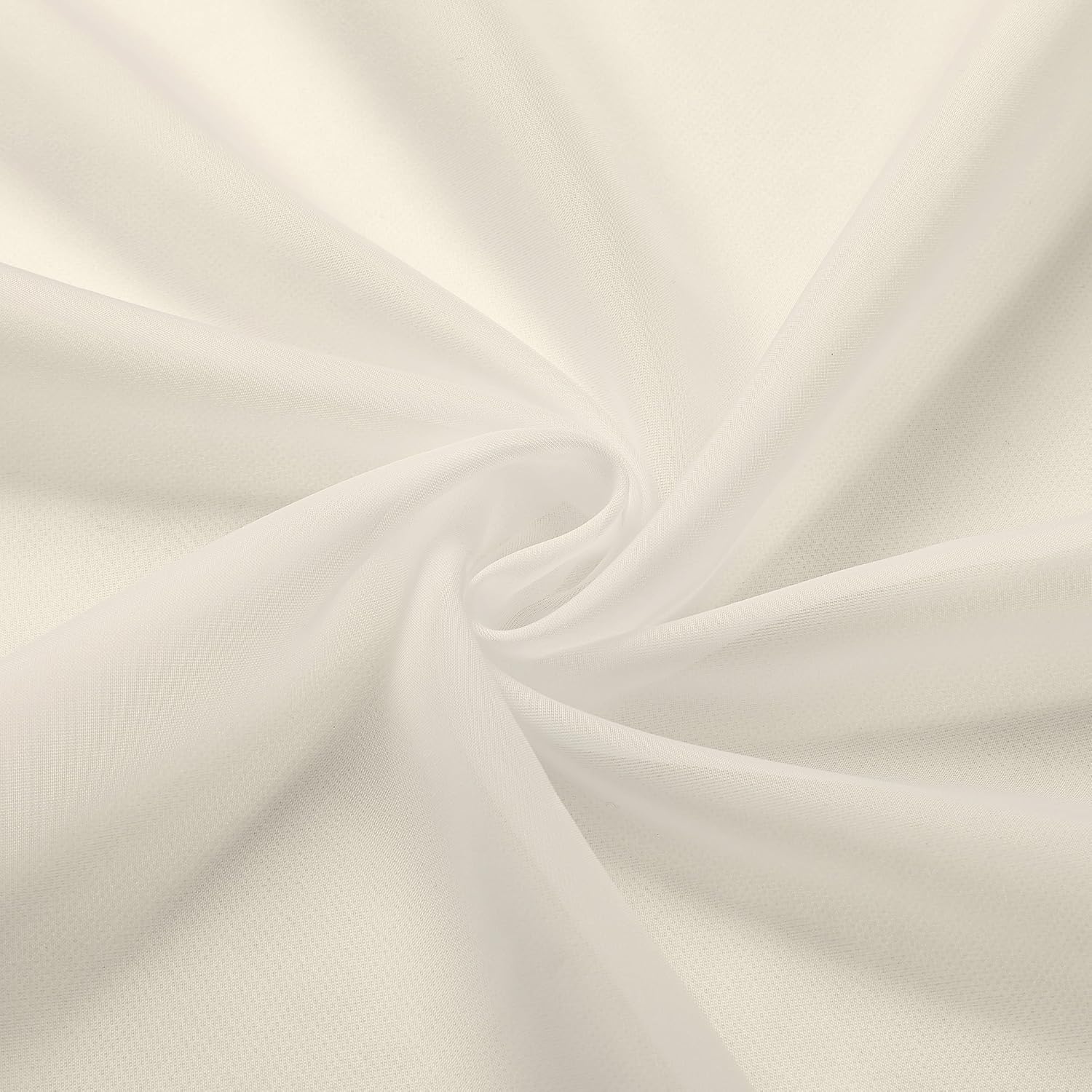 Chyhomenyc Cream Sheer Curtains 36 inch Length 2 Panels Set, Light Filtering Voile Short Window Curtians for Bathroom Living Room Farmhouse Small Windows, Each 42Wx36L in, 2PCS