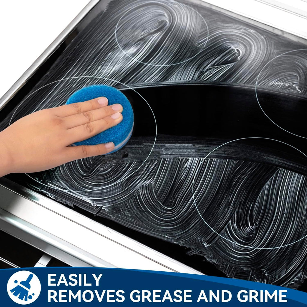 Cooktop Cleaner Paste,the Pink Of Stuff, Miracle All Purpose Cleaning Paste,Easily Remove Burned-On Food, Grease and Watermarks, Leaving Your Glass Cook Top Sparkling 10 oz