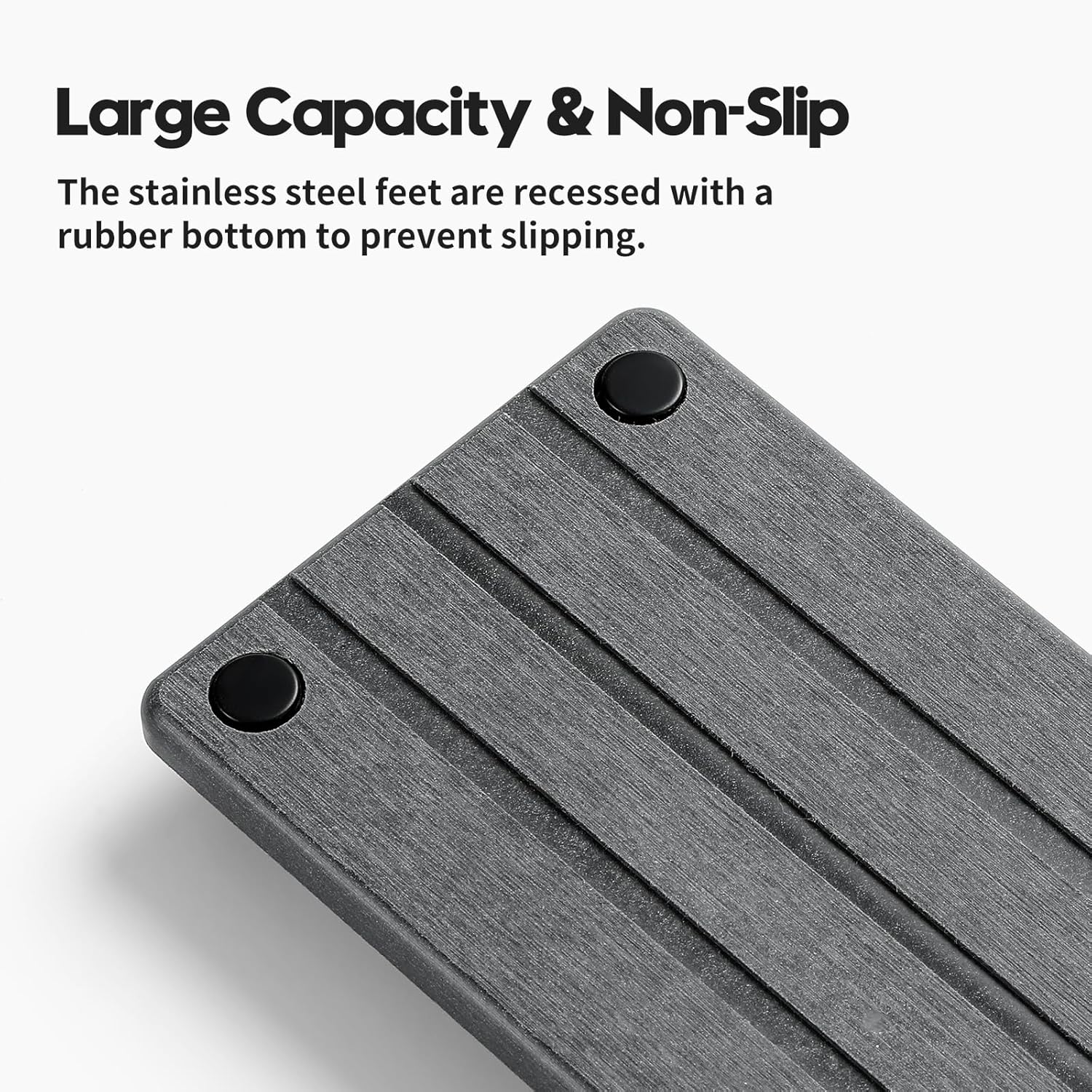 Sink Caddy Kitchen Sink Organizer, Water Absorbing Stone Tray for Sink,Diatomite Bathroom Counter Tray,Faucet Drying Mat Protector Coaster Soap Dish Rack Riser Vanity Dispenser Sponge Holder,10" x 4"