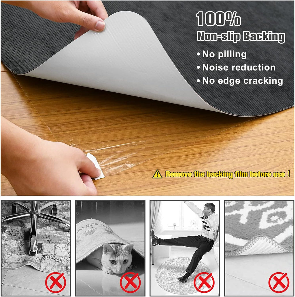 Placoot Office Chair Mat for Hardwood Floor & Tile Floor 55"x35" Desk Chair Mat for Rolling Chairs Electrostatic Adsorption Large Anti-Slip-Recyclable Material Floor Mat for Office/Home with Lip