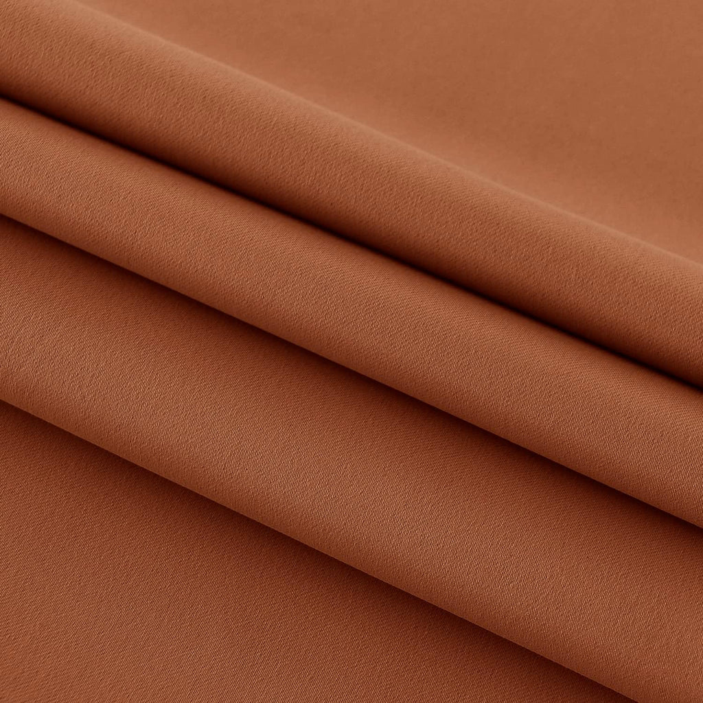 DWCN French Door Curtains – Rod Pocket Thermal Blackout Curtain for Doors with Glass Window, Kitchen and Patio Doors for Privacy, 54 X 72 Inches Long, 1 Curtain Panel with Tieback,Burnt Ochre