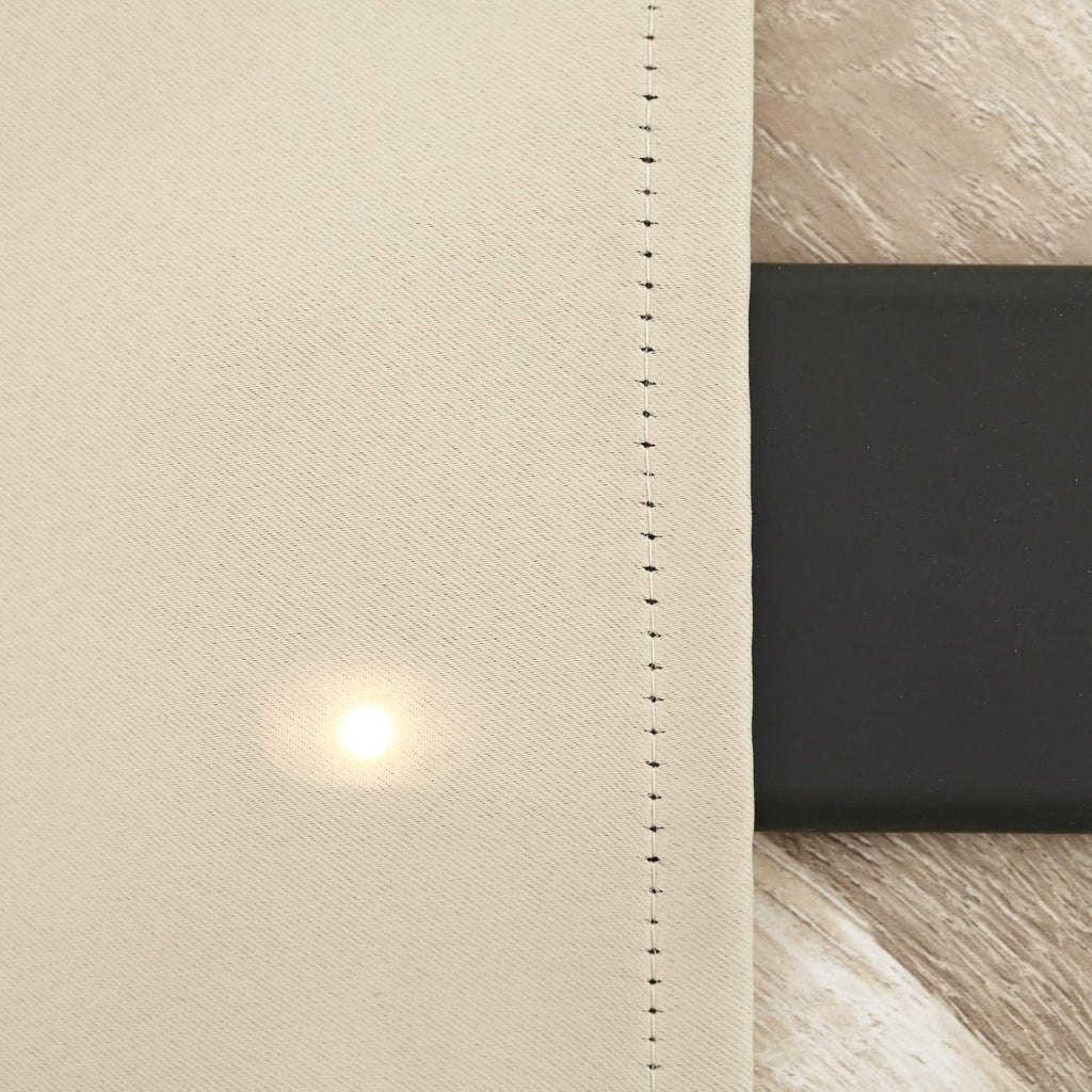 Pickluc Blackout Curtains 45 Inches Long 2 Panels, Room Darkening Tiers with Rod Pocket, Short Black Out Curtain for Small Window, 42" Wide and 45" Length, Set of Two, Ivory