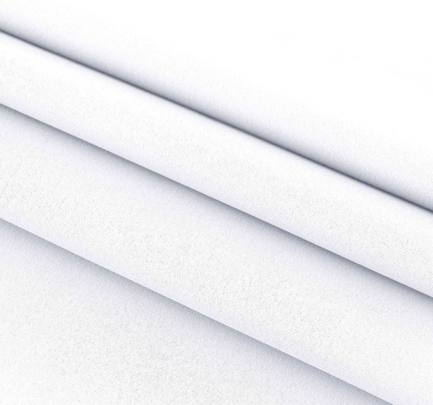 DWCN French Door Curtains – Rod Pocket Thermal Curtain for Doors with Glass Window, Kitchen and Patio Doors for Privacy, 25 X 80 Inches Long, 1 Curtain Panel with Tieback, Pure White