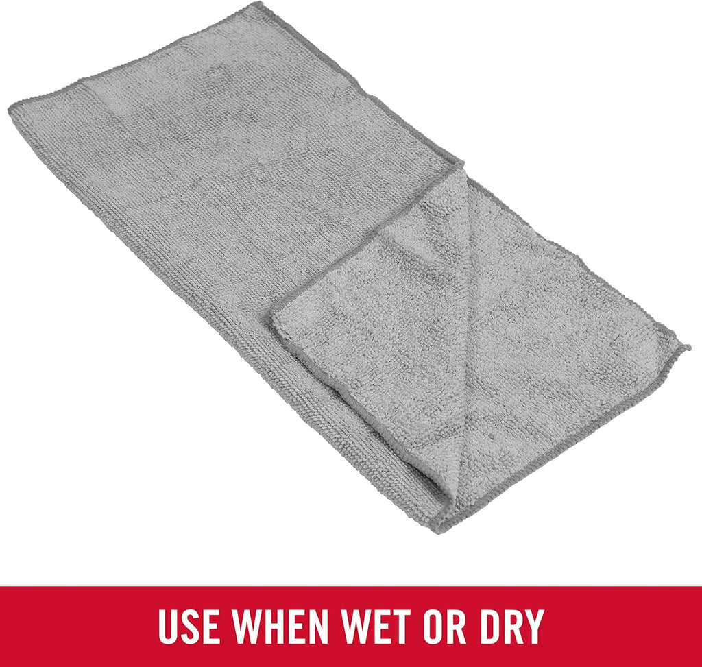 Rubbermaid All Purpose Microfiber Cleaning Cloth Towels, 12"x12", Non-Scratch, Reusable/Washable for Cleaning/Wiping/Polishing for Home/Kitchen/Car (Pack of 300)