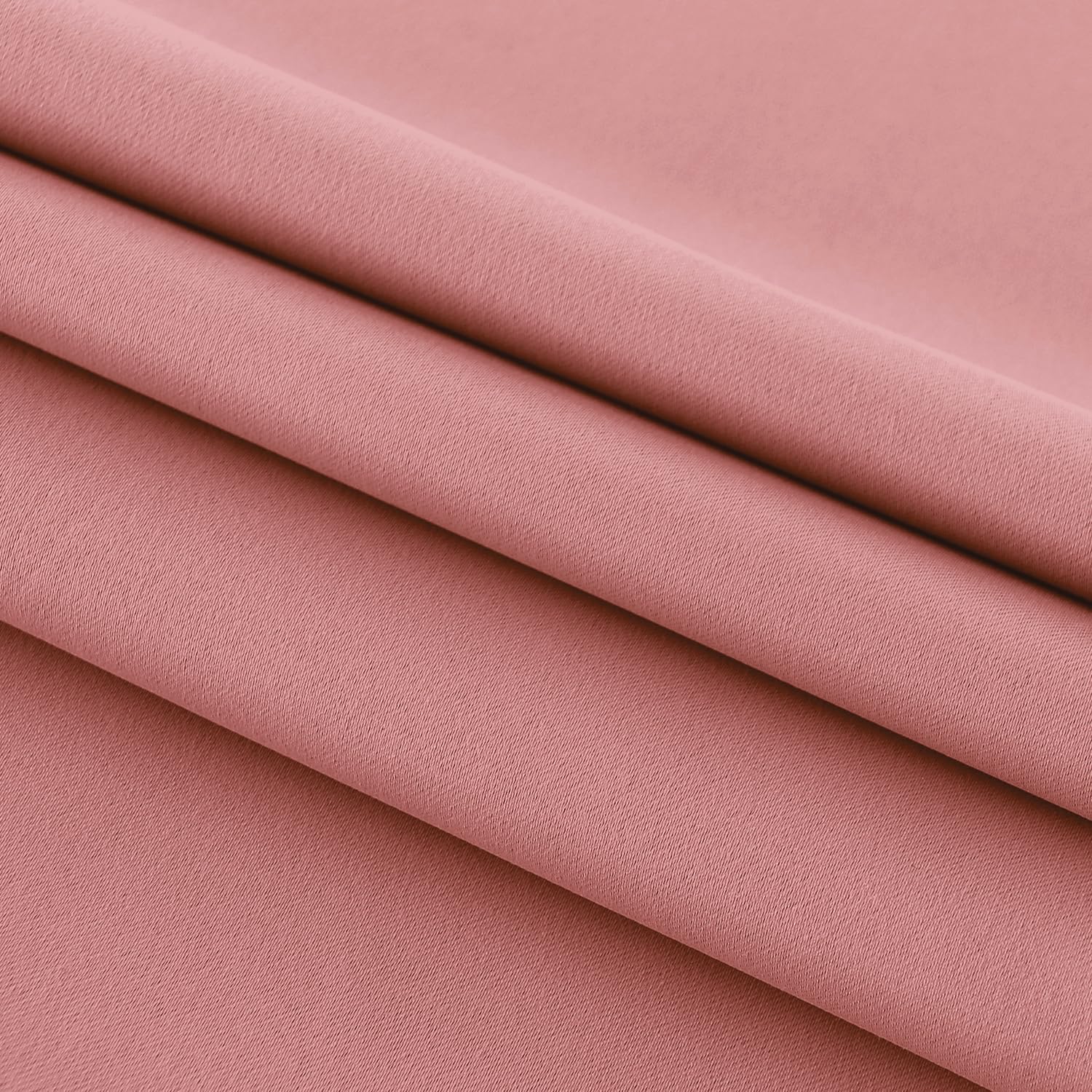 DWCN French Door Curtains – Rod Pocket Thermal Blackout Curtain for Doors with Glass Window, Kitchen and Patio Doors for Privacy, 36 X 72 Inches Long, 1 Curtain Panel with Tieback, Dry Rose