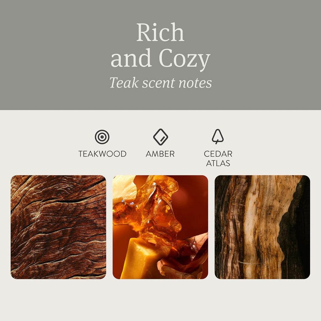 Drift Car Air Freshener - Stone Air Freshener Car Odor Eliminator - Long Lasting Scent - Auto Accessories - Metal Clip - Essential Oils - Clean Ingredients - Teak Scent Starter Kit