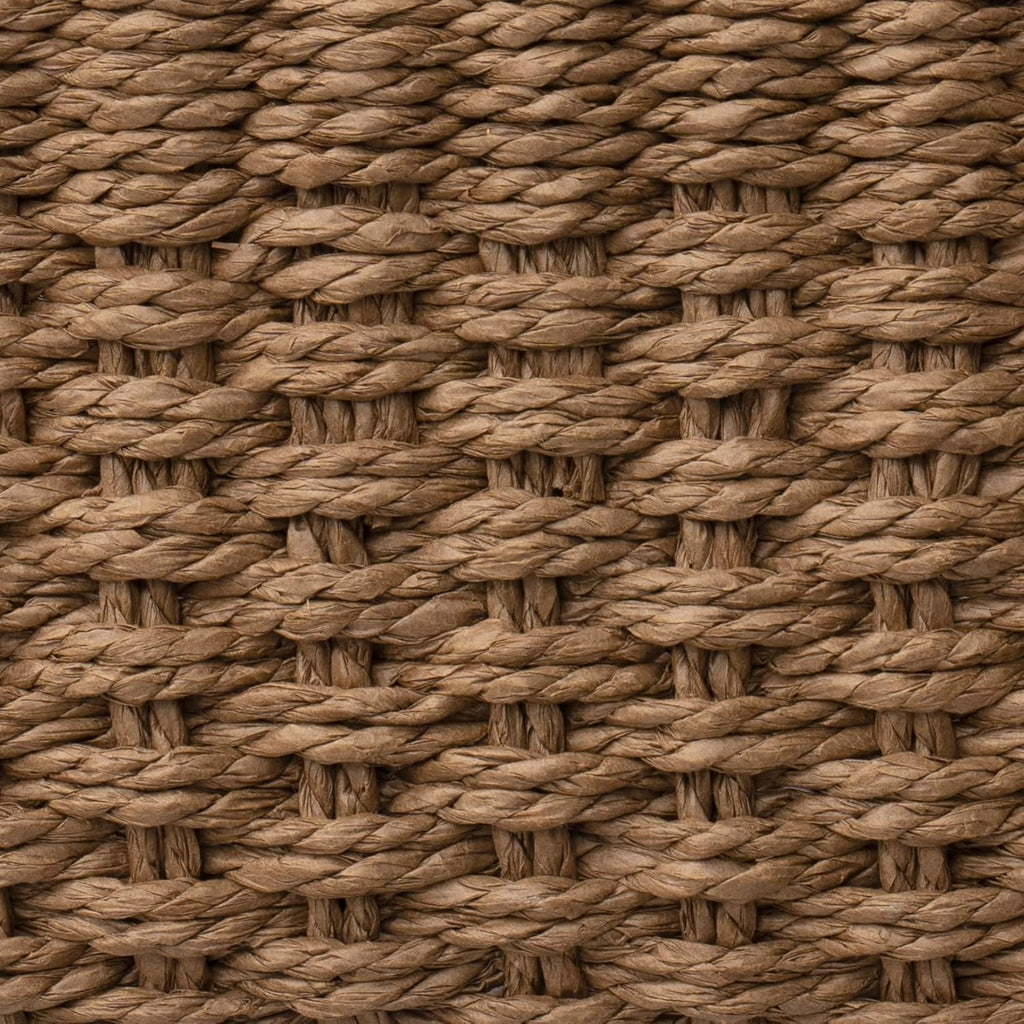 LA JOLIE MUSE Woven Storage Baskets, Recycled Paper Rope Bin Organizer Divider for Cupboards Drawer Closet Shelf Dresser, Set of 3 (Brown)