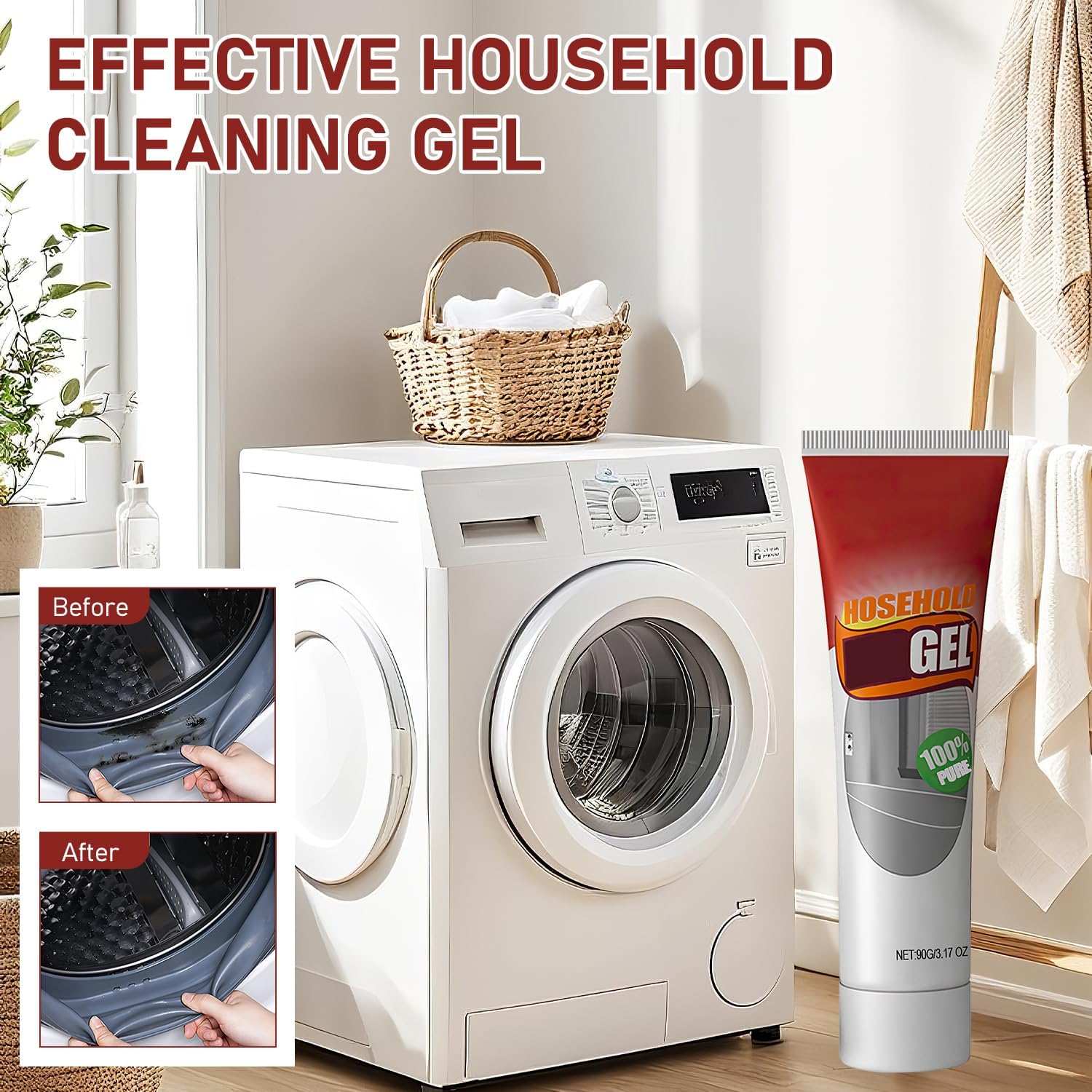 Nexa Remover Gel, Nuroclean Remover Gel Nexa, Powerful Household Cleaning Gel, Highly Effective In Penetration, Suitable For Bathroom And Kitchen Tile Gaps, Wall Cleaning (2 PCS)