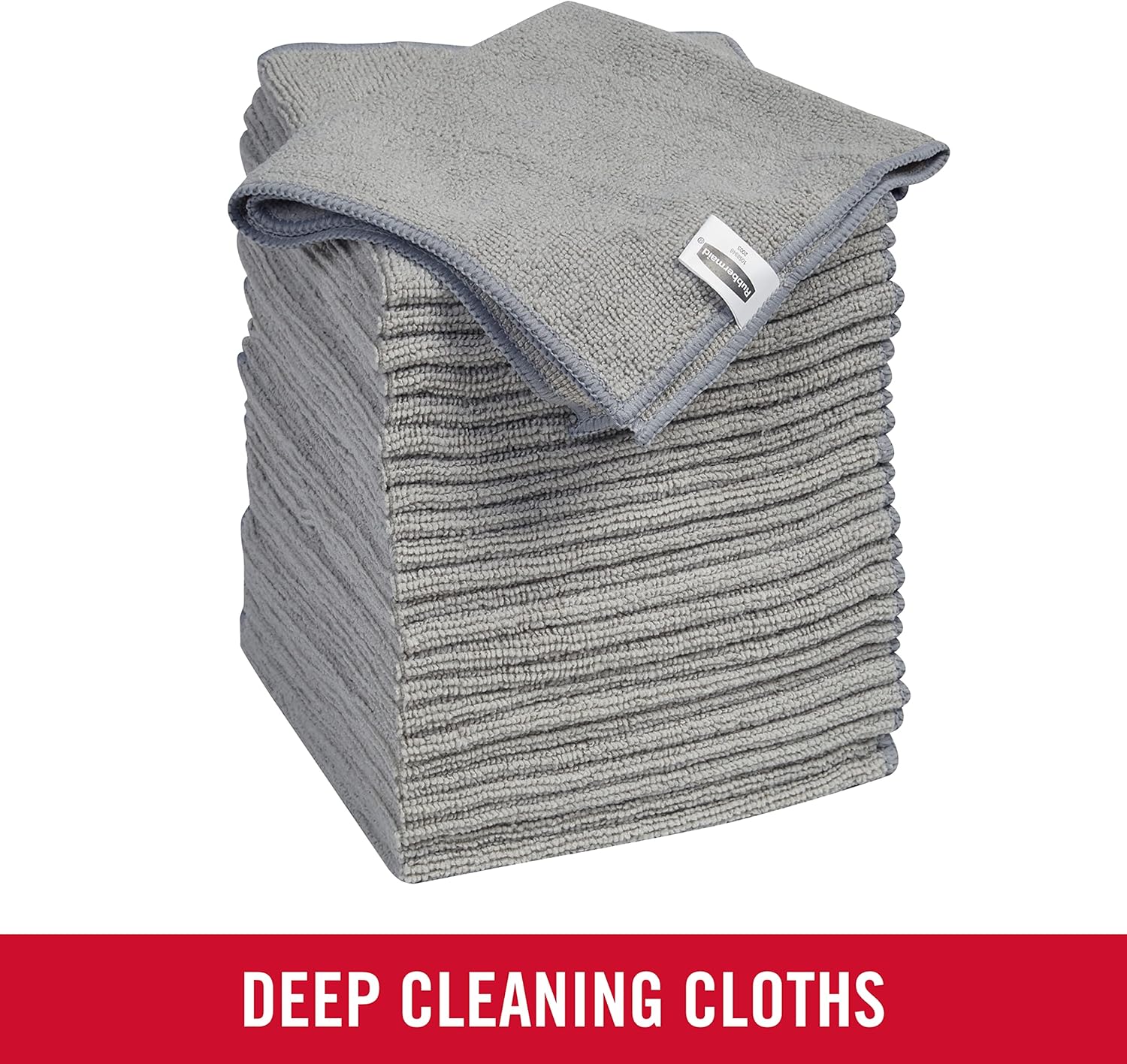 Rubbermaid All Purpose Microfiber Cleaning Cloth Towels, 50 Pack, 12"x12", Non-Scratch, Reusable/Washable for Cleaning/Wiping/Polishing for Home/Kitchen/Car