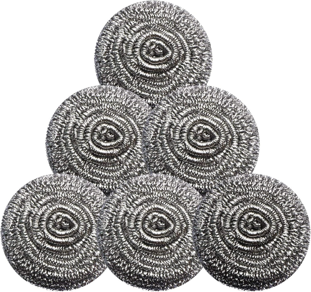 Stainless Steel Scrubber Scrubbing Scouring Pad Sponges Clean Pot Pan and Steel Wool for Kitchen Bathroom
