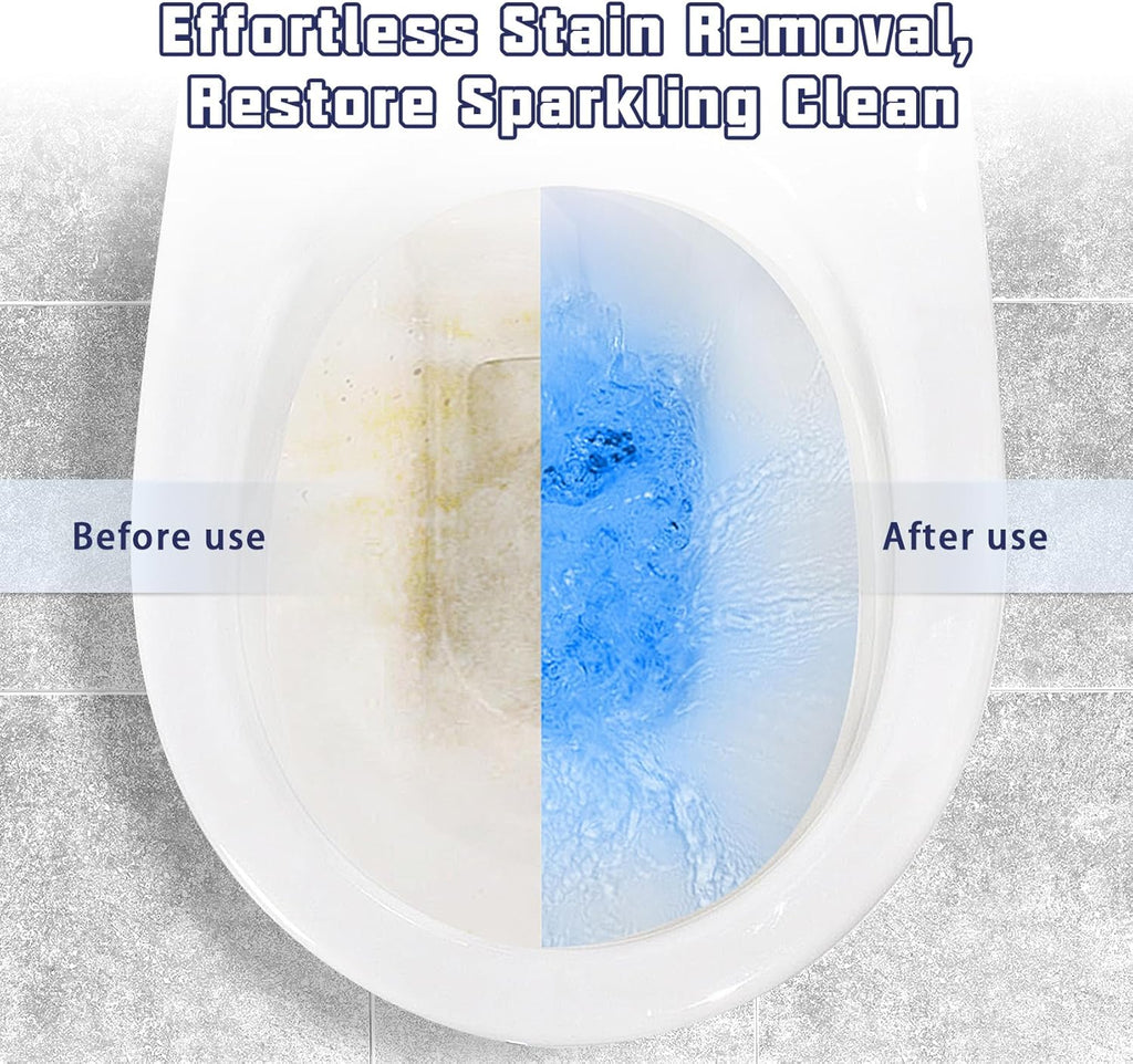 Toilet Bowl Cleaner, Automatic Long Lasting Continuous Toilet Bowl Cleaners, Bathroom Cleaner Prevent Stain Build Up Deep Clean,3 Bottles Septic Safe Toilet Bowl Tablets in Bottle Light Lemon Scent