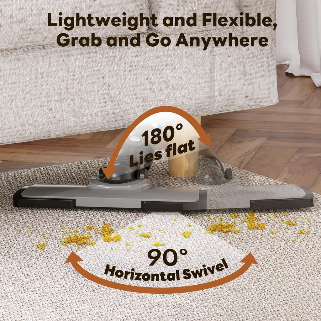 TECBOT Cordless Vacuum Cleaner, 12000 Pa Powerful Stick Vacuum with Brushless Motor, LED Touch Display, 30 Mins Long Runtime, Self-Standing Lightweight Vacuum for Hard Floor Carpet Hair, Gray