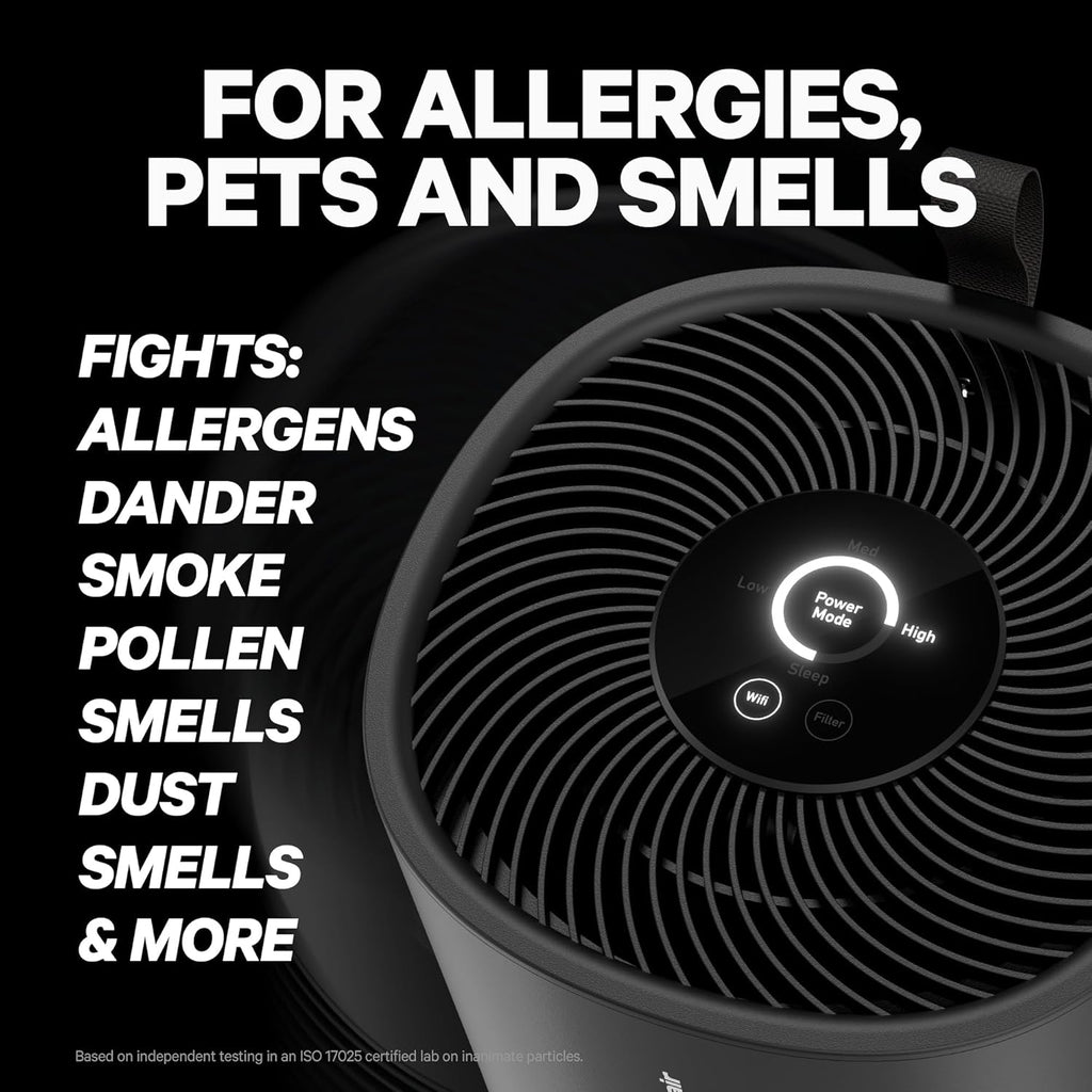 PuroAir 130i Smart Air Purifier for Home Large Rooms - Covers Up To 600 Sq Ft - Filters Up To 99.9% of Pollutants, Smoke, Pollen, Dust - Quiet Air Filter - Air Purifiers for Bedroom