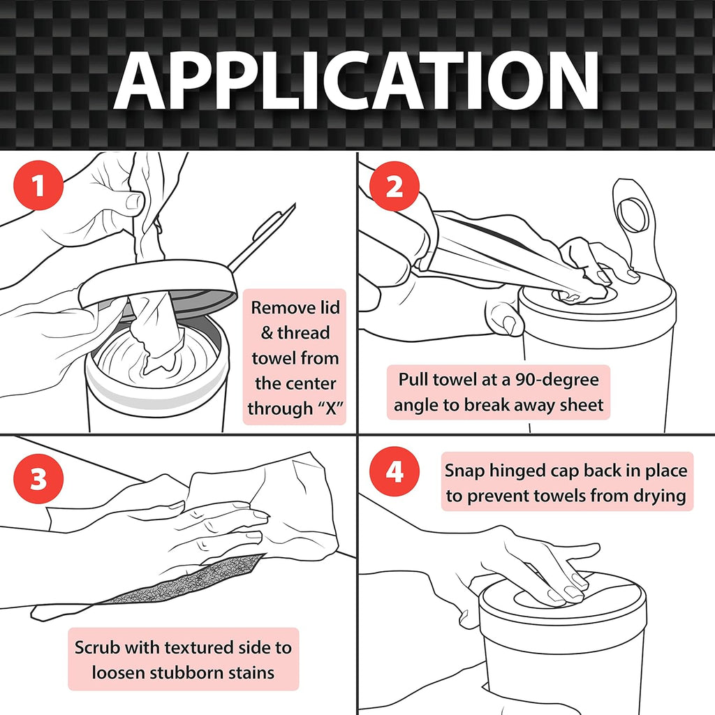 Malco Duplex Heavy Duty Cleaning Wipes for Home and Auto - Dual Sided Textured, Wet Wipe/Removes Grease, Tar, Paint, Oil, Dirt/No Residue/Safe for Hands/Made in USA (130 Wipes)