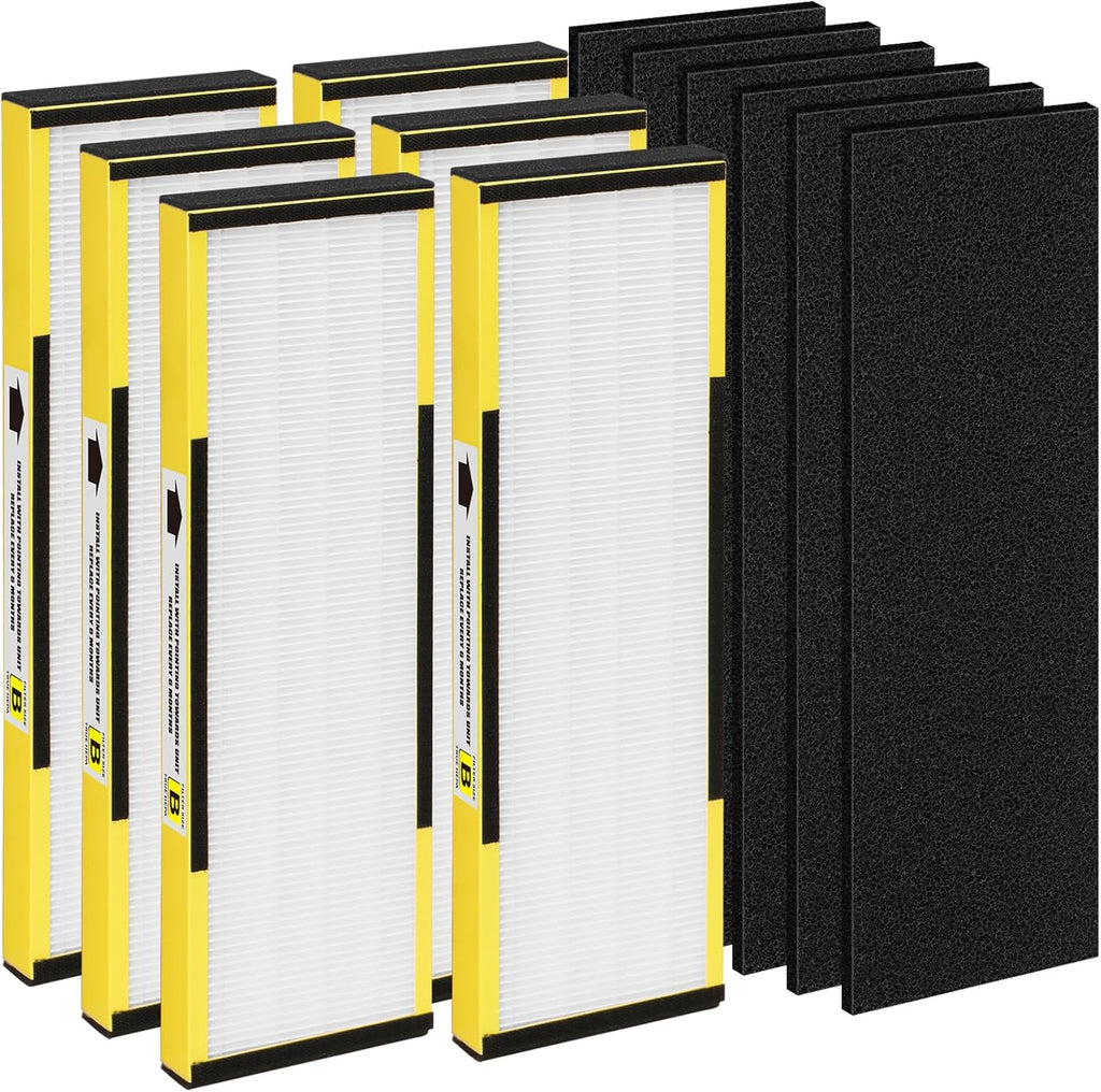 6 Packs FLT4825 H13 True HEPA Replacement Filter B Compatible with AC4300BPTCA, CDAP4500BCA, AC4825, AC4850PT, AC4820, AP2200CA Air Cleaner Purifier