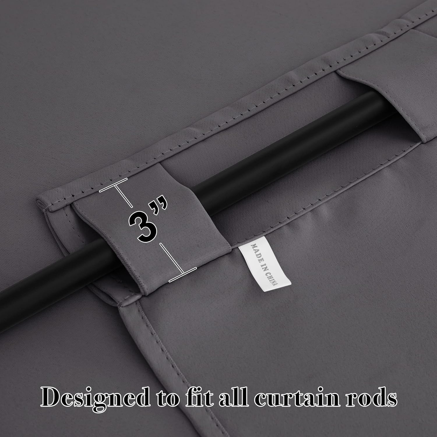 RYB HOME Small Window Curtains - Blackout Insualting Privacy Curtains for Kids Bedroom Kitchen Bathroom Basement Cafe Cabinet Tiers Drapes, 34 Width x 24 Length, 2 Panels, Grey