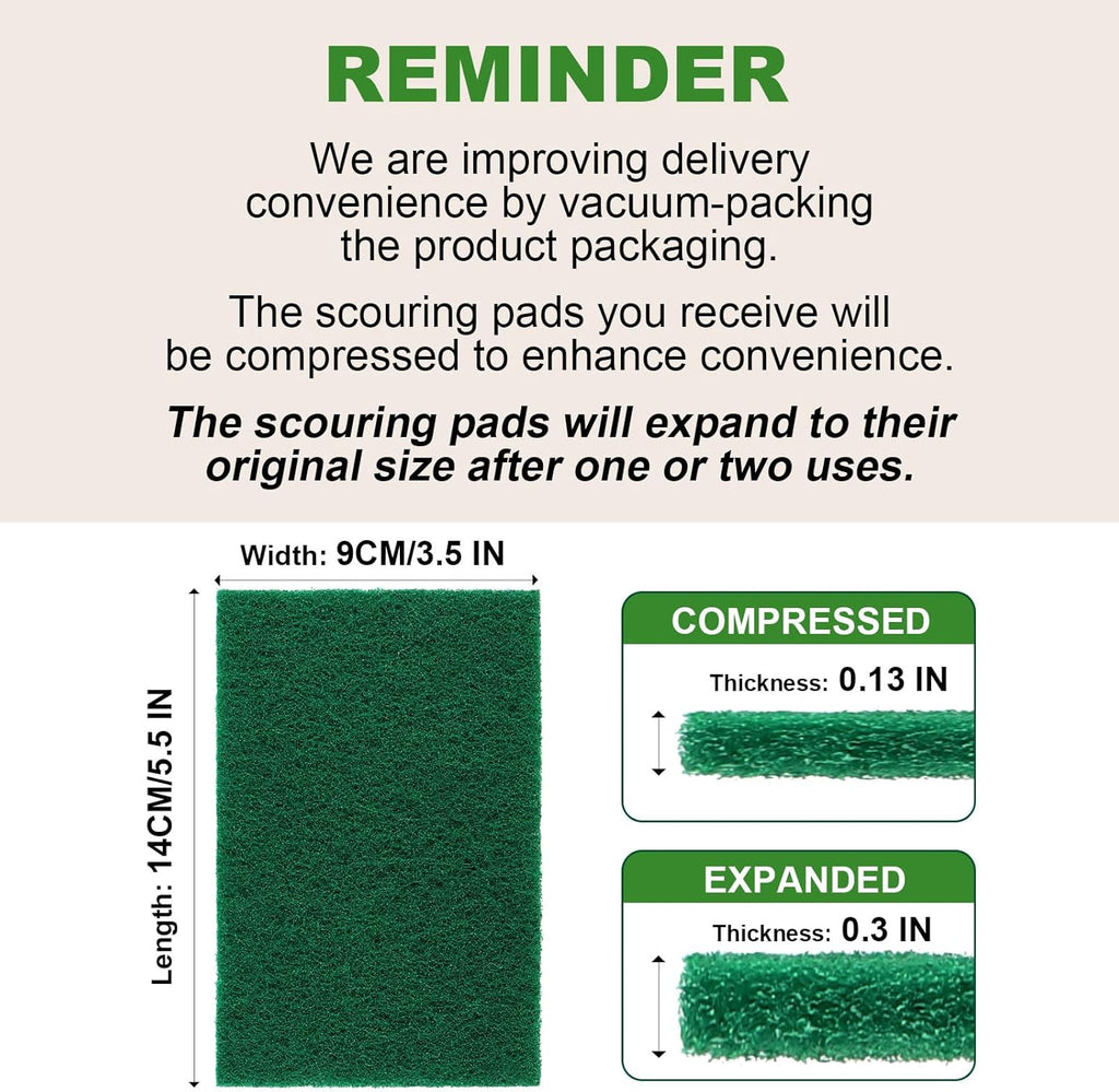 AIDEA Heavy Duty Scouring Pads, Dish Scrubber Pads for Household and Kitchen, Multipurpose Scour Pads for Cleaning, 24 Pack, 5.5in*3.5in