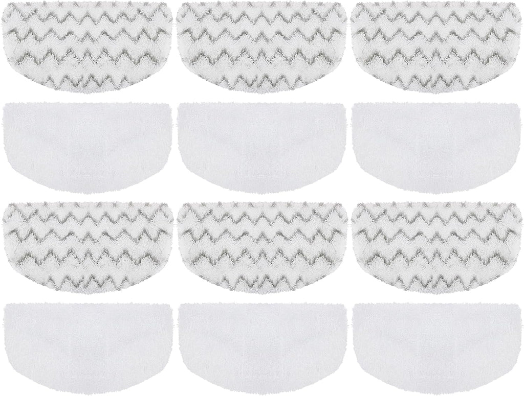 12 Pack Steam Mop Replacement Pads Compatible with Bissell Powerfresh Steam Mop 1940 1806 1544 2075 2685A 2181 2814 Series, Model 1940A 1940W 19405 2075A 2685A 5938, Microfiber Washable, Reusable