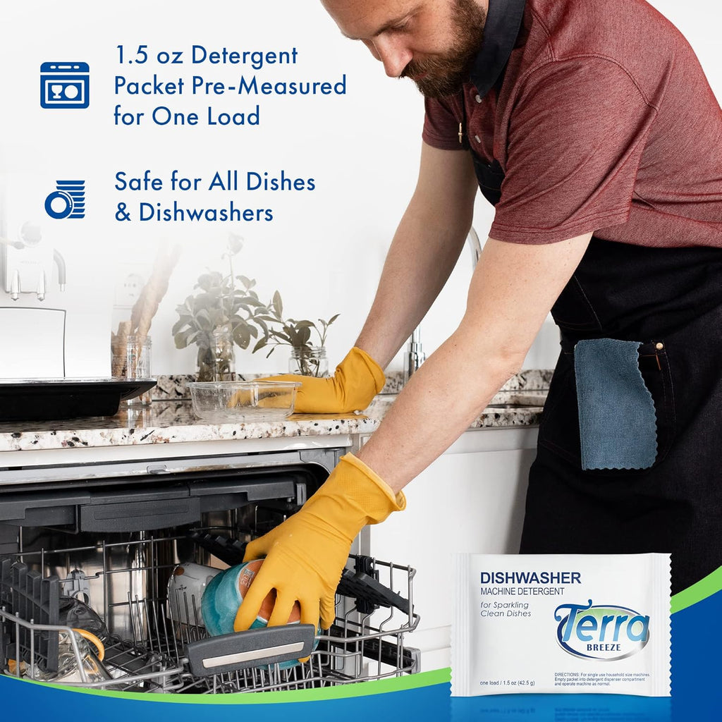 Automatic Dishwasher Detergent Powder - 1.5 oz Packets (200 packs)