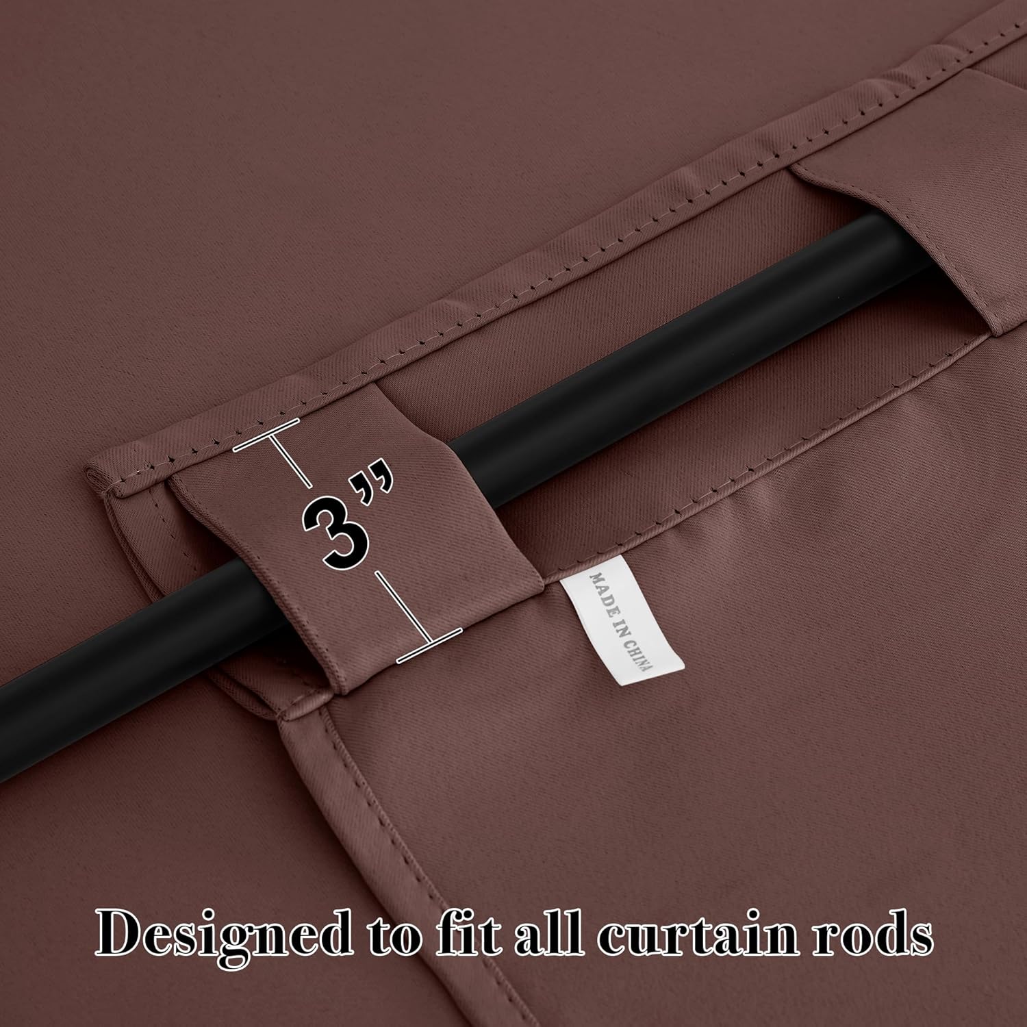 RYB HOME Blackout Curtains for Bedroom, Windows Shades Thermal Insulating Privacy Drapes for Living Room Classroom Bathroom Dining, Wide 42 x Long 45 inch, Chocolate Brown, 2 Panels