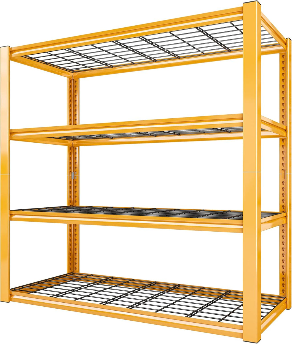 REIBII 40" W Garage Shelving 2240 LBS Storage Shelves Heavy Duty Metal Shelving 4 Tier Metal Shelves for Storage Adjustable Garage Shelf for Kitchen Pantry Warehouse Basement 40"W × 19.5"D × 59.5"H
