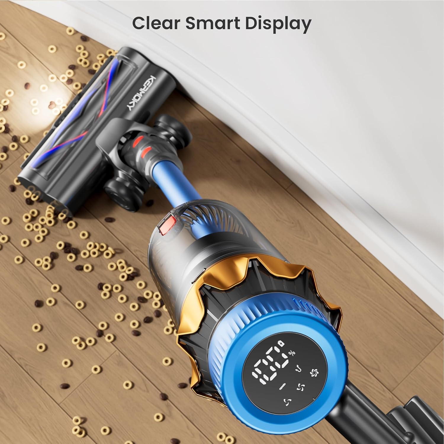 Cordless Vacuum Cleaner, 580W 48KPA 70Mins Vacuum Cleaners for Home, Self-standing Stick Vacuum with Aromatherapy, Anti-Tangle Brush, Wall Mount Charging Vacuum for Hardwood Floor/Carpet/Pet Hair