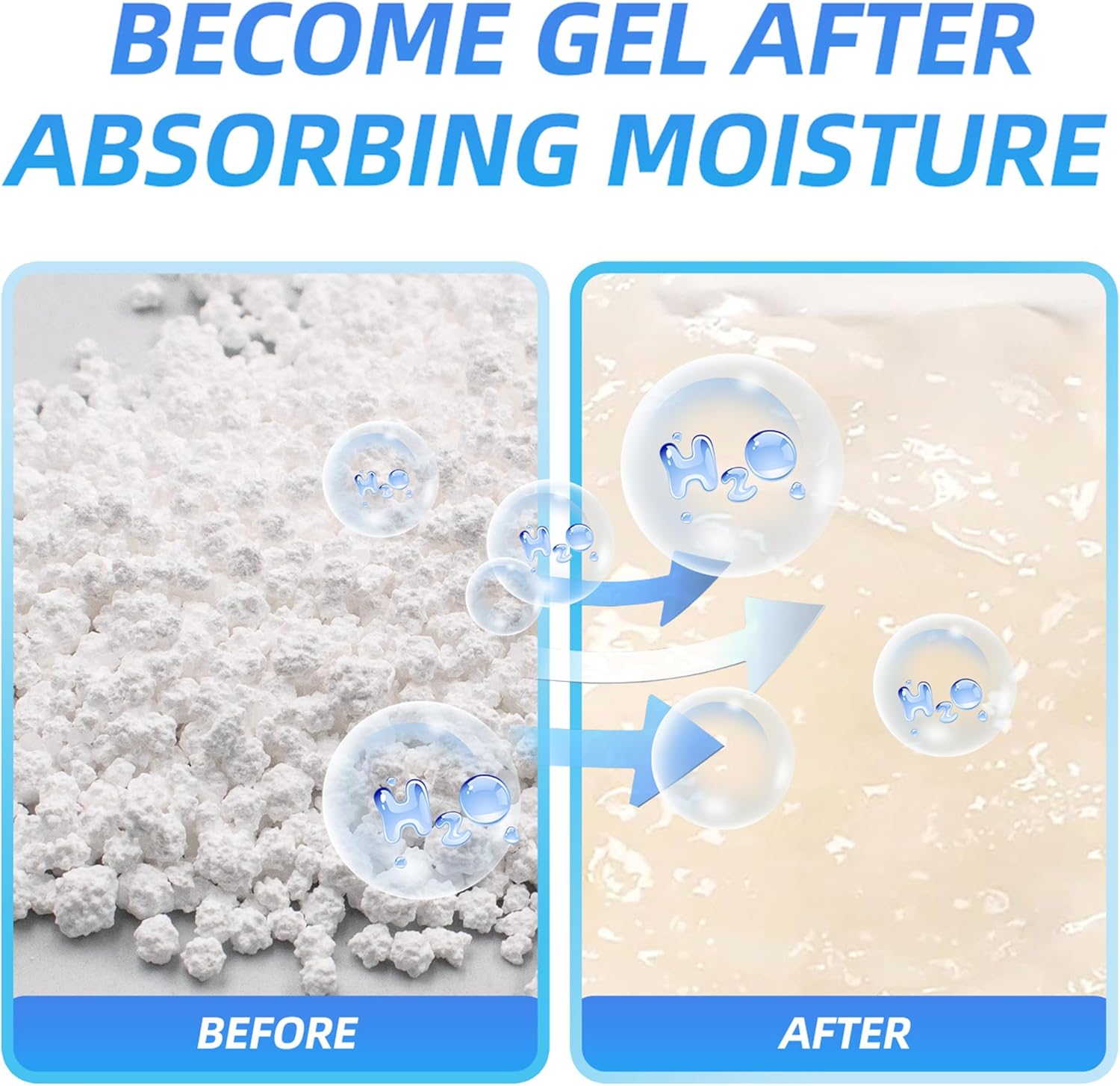 50 Gram 6 Packs Moisture Absorbers for Closet, Dehumidifier for Bedroom Dehumidifier Bags for Bathrooms, Basements, Rvs, Humidity Bags Humidity Packets Moisture Bags for Cars