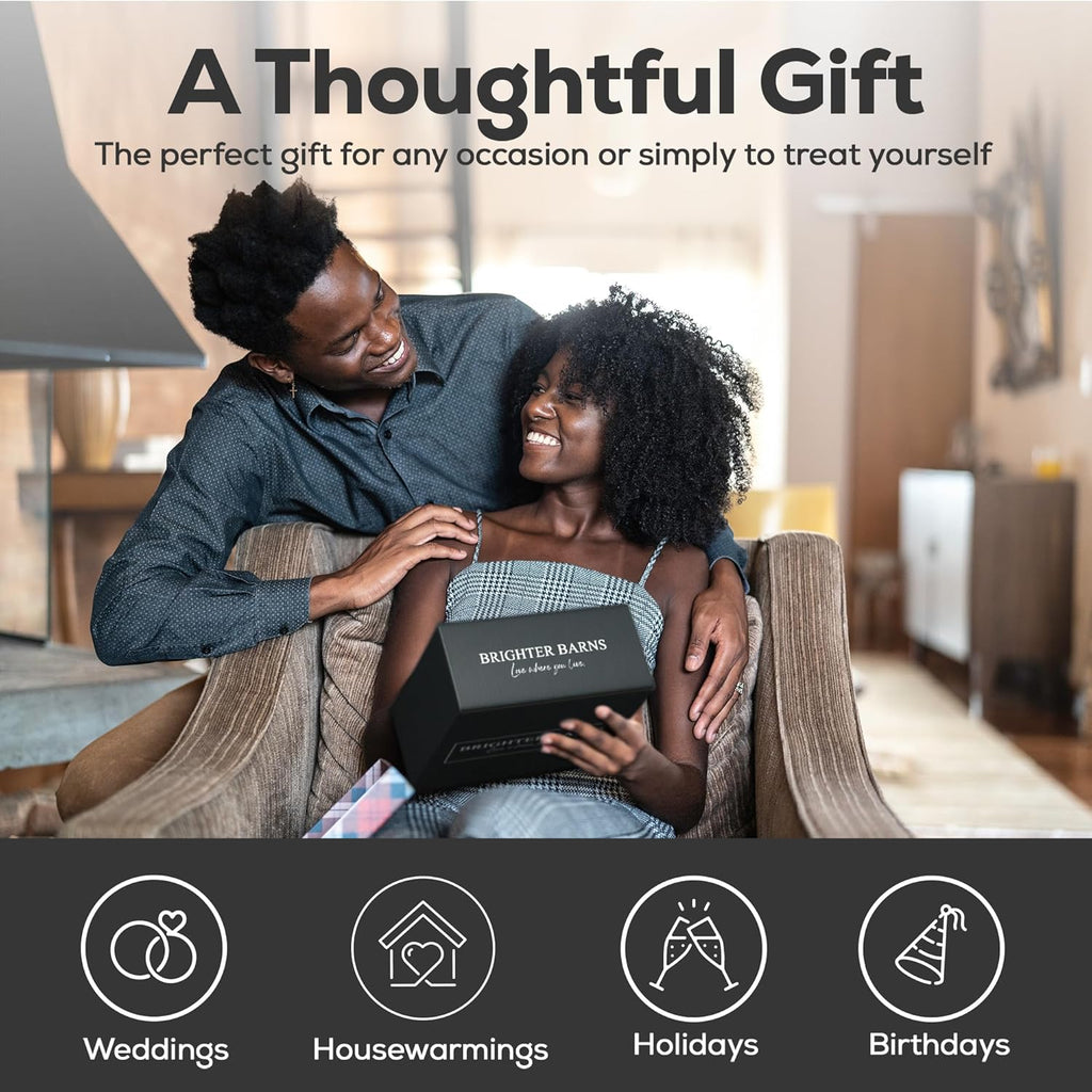 White Glass Hand Soap Dispenser Bathroom Set by Brighter Barns - Liquid Hand Soap Dispenser for Kitchen Sink - Boho Bathroom Pump Bottle Set - Minimalist Home Decor for Vacation Rental, Gifts (White)