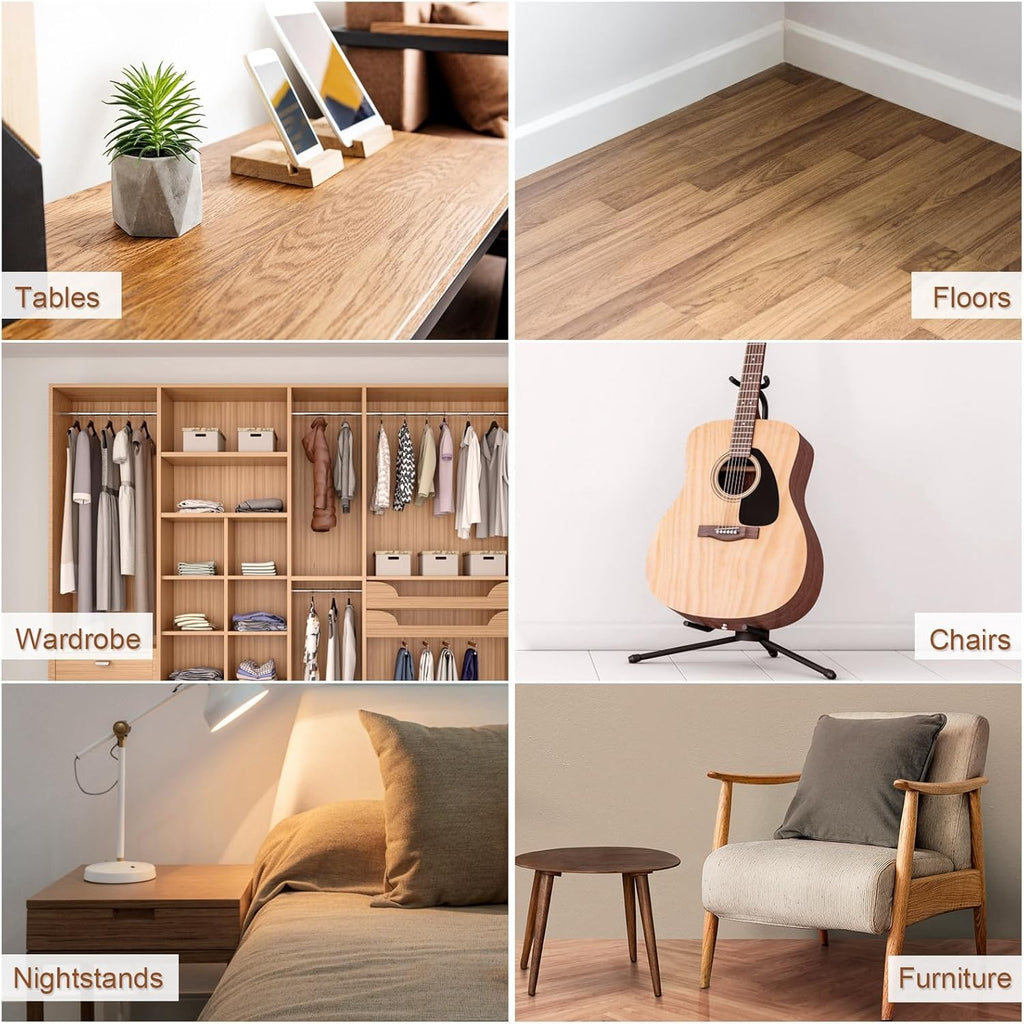 SEISSO Furniture Repair Kit, 12 Colors Furniture Touch-up Markers and Wood Fillers Sticks for Stains, Scratches, New Upgrade Furniture Touch Up Kit - Restore Wooden Table, Cabinet, Floors, Door