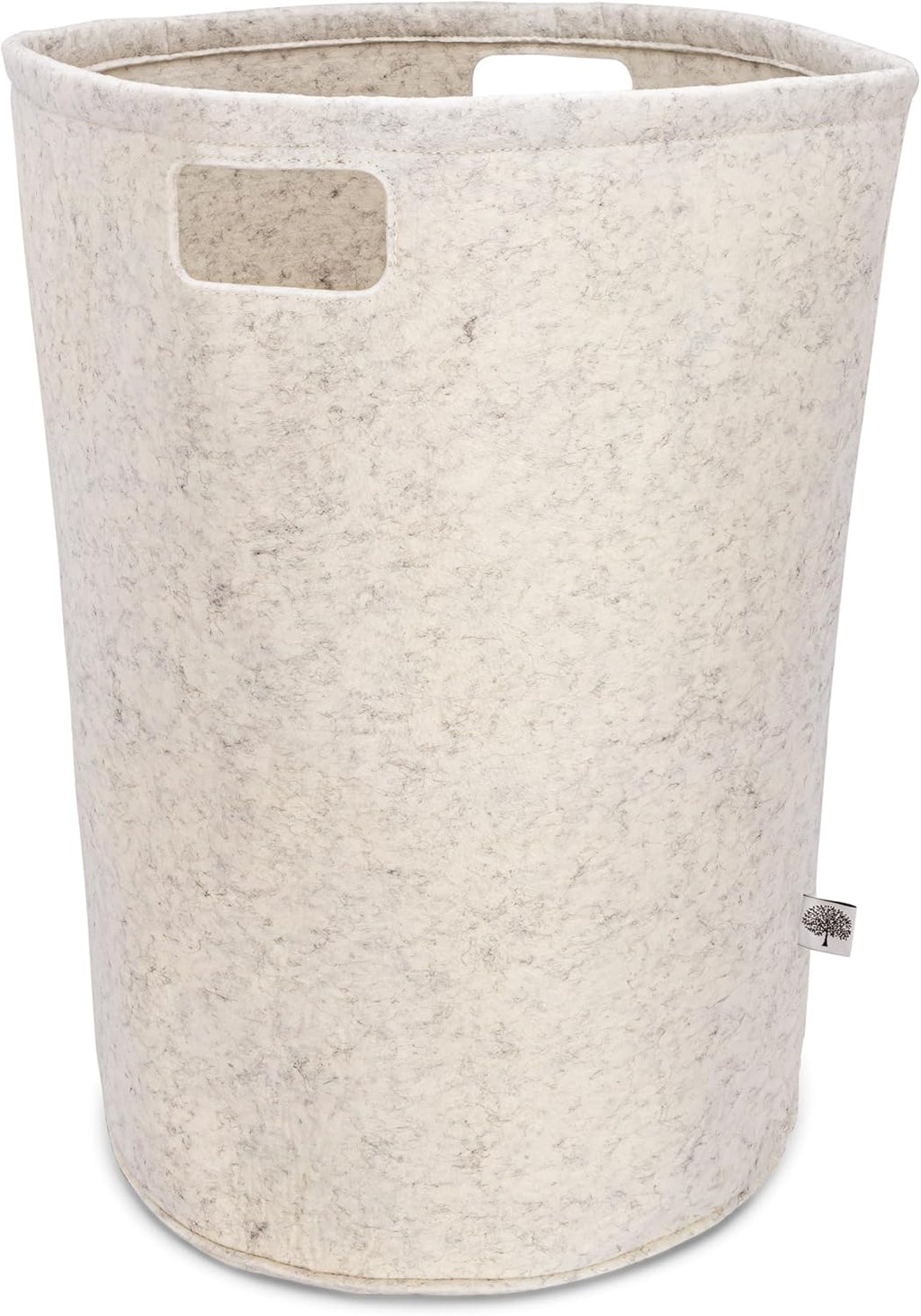 Parker Baby Co. Nursery Laundry Hamper - Large Felt Storage Basket and Baby Hamper for Nursery (White)