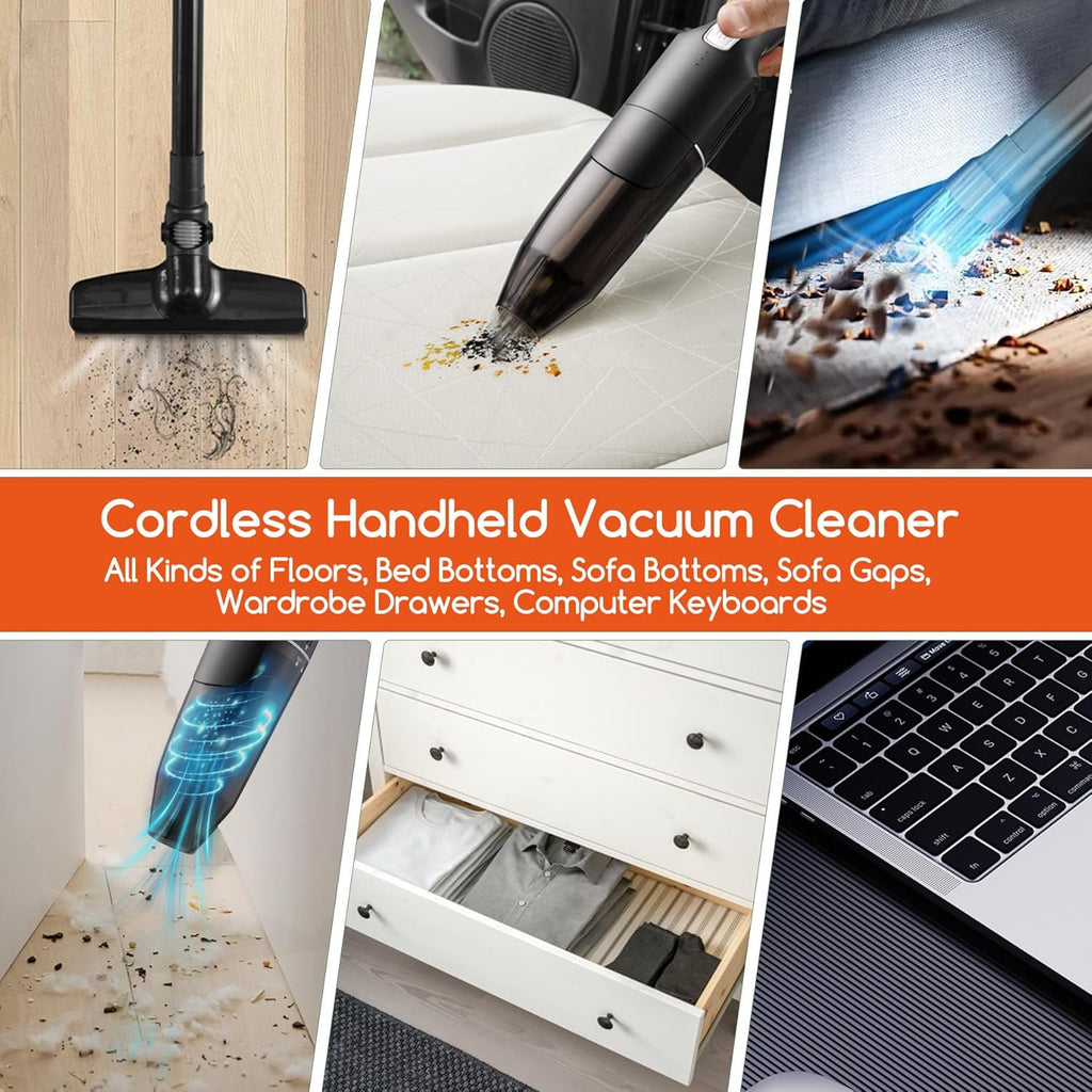 Cordless Stick/Handheld Vacuum Cleaner, 10-17Kpa 2-Level Powerful Suction,Fast Charging-Use Durable, Latest Household Vacuum Cleaners for Cleaning Flooring,Carpets,Car Seat,Sofas, Hair and Dust
