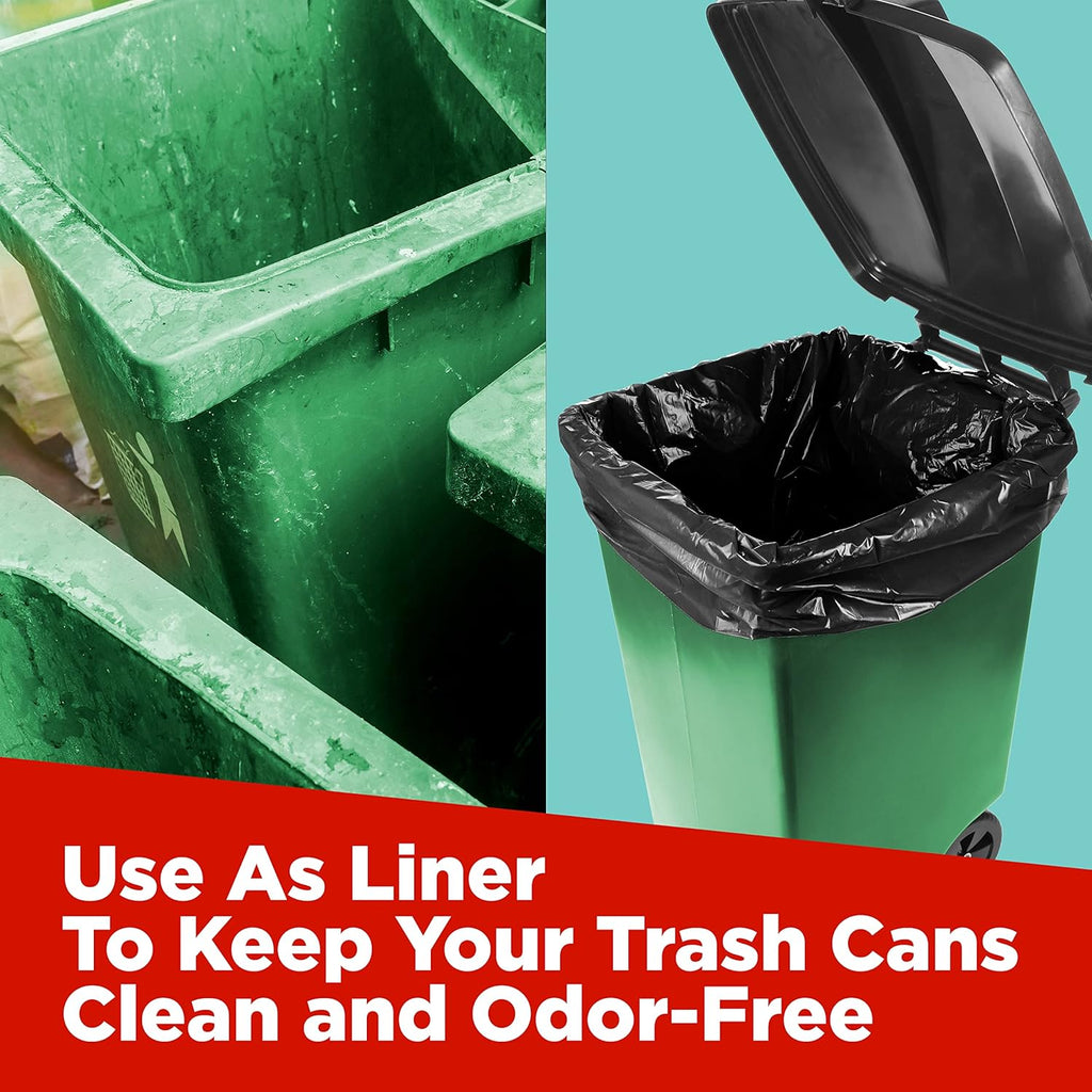 ToughBag 44 Gallon Commercial Trash Bags, 38x46” (100 COUNT) – 39, 40, 42 Gallon Contractor Bags, Black Garbage Can Liners - Made in USA