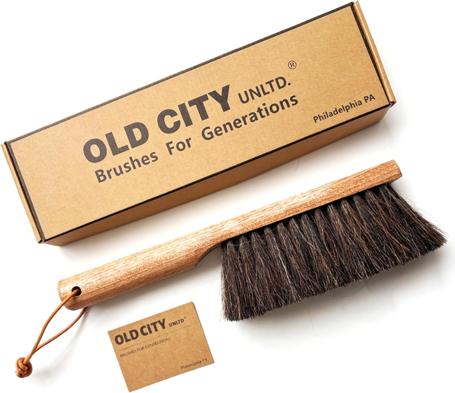 Dustpan Bench Woodworking Brush-USA 13 inch Horsehair Brushes are Used for Counter, Furniture, Drafting, Patio, Fireplace Cleaning, Shop Brush, Leather Tie, Woodworking Tool & Accessories