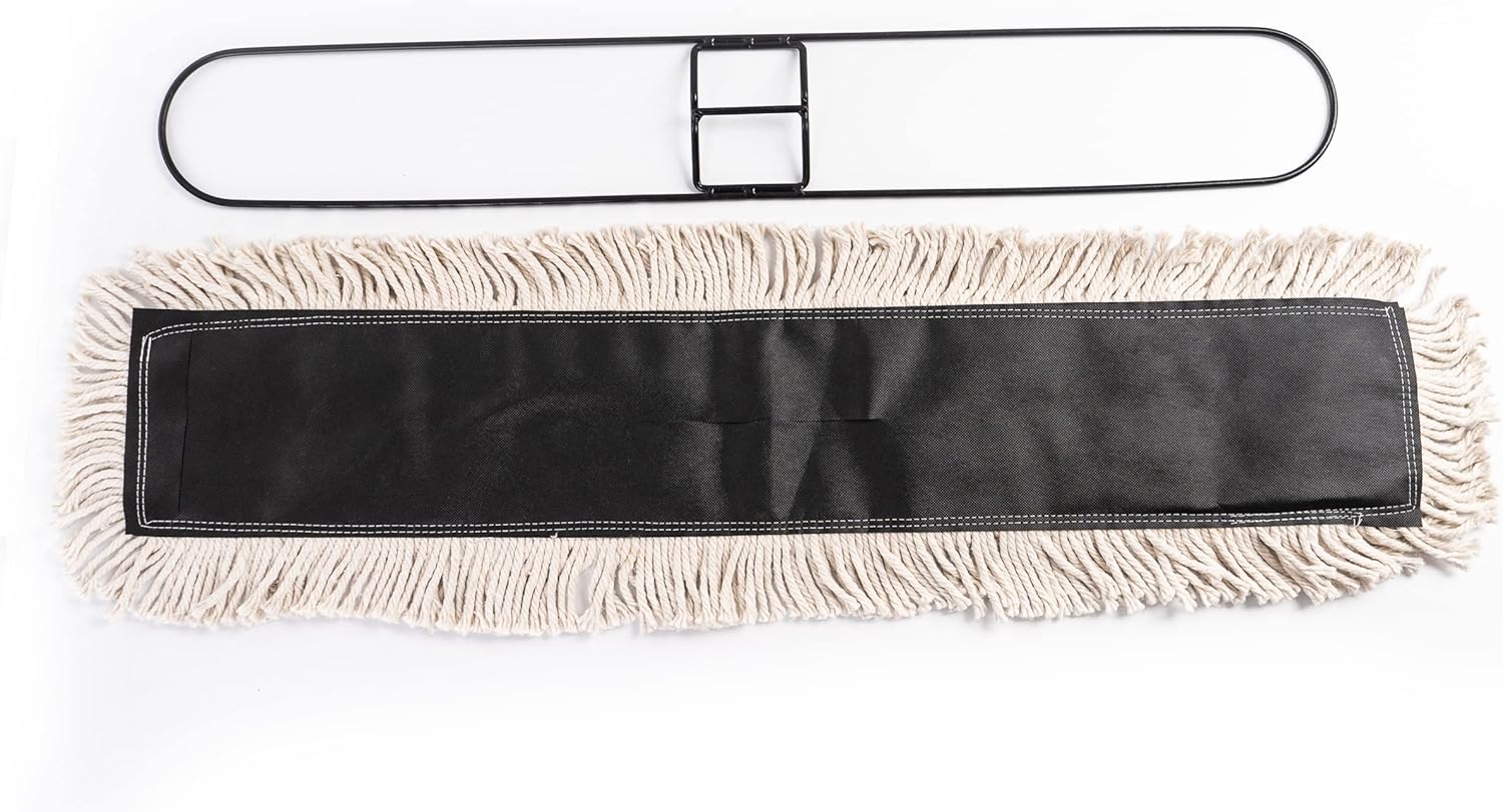 Matthew Cleaning 36'' High Strength Disposable Dust Mop Cotton Cut-end Yarn Mop Replacement Heads for Residential & Commercial Fit Standard Dust Mop Frames, Hardwood, Laminate, Concrete Floors 3Pack