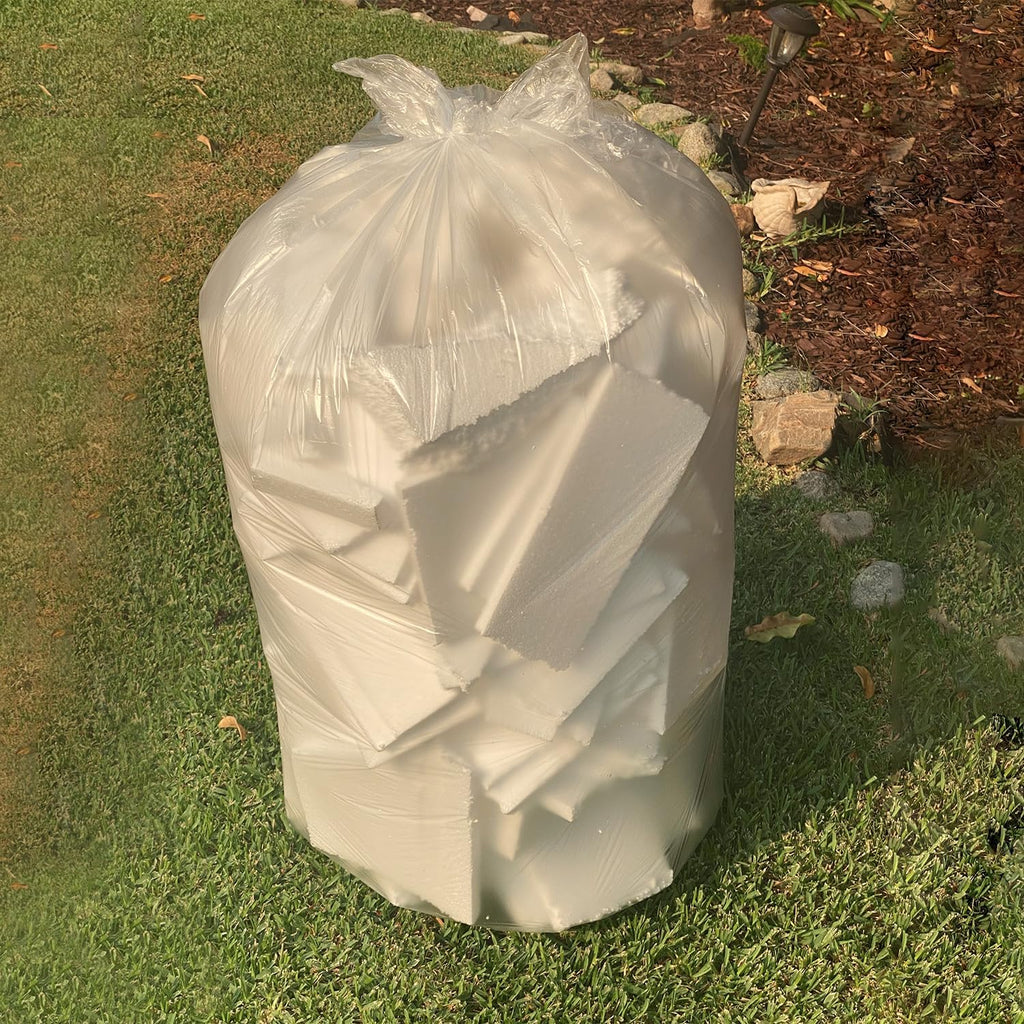 TYPLASTICS 33 Gallon Clear Trash Can Liners - 33" x 40" - High Density Garbage Bags - Case of 500 - Multipurpose for Office, Outdoor, Recycling, Industrial and Commercial