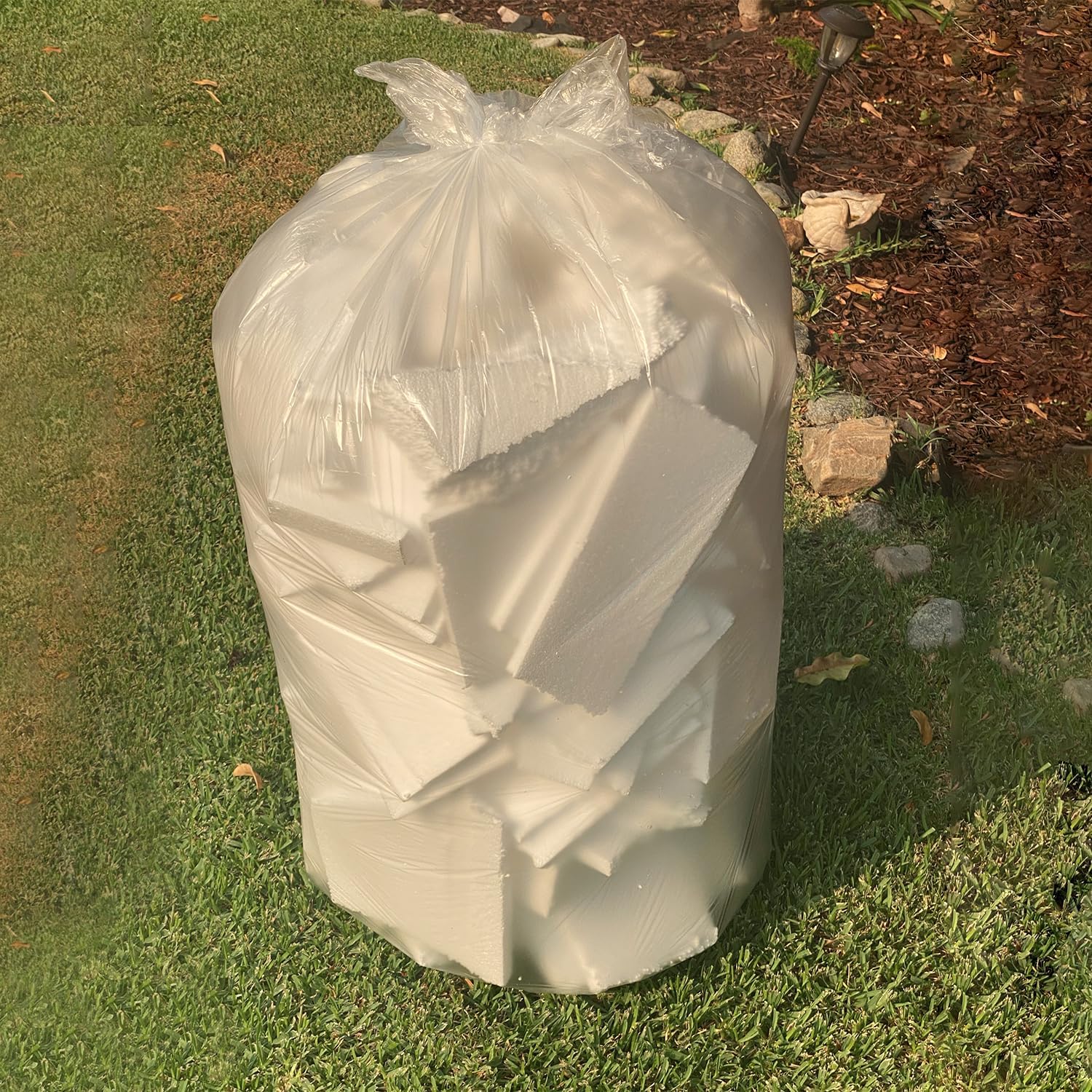 TYPLASTICS 33 Gallon Clear Trash Can Liners - 33" x 40" - High Density Garbage Bags - Case of 500 - Multipurpose for Office, Outdoor, Recycling, Industrial and Commercial