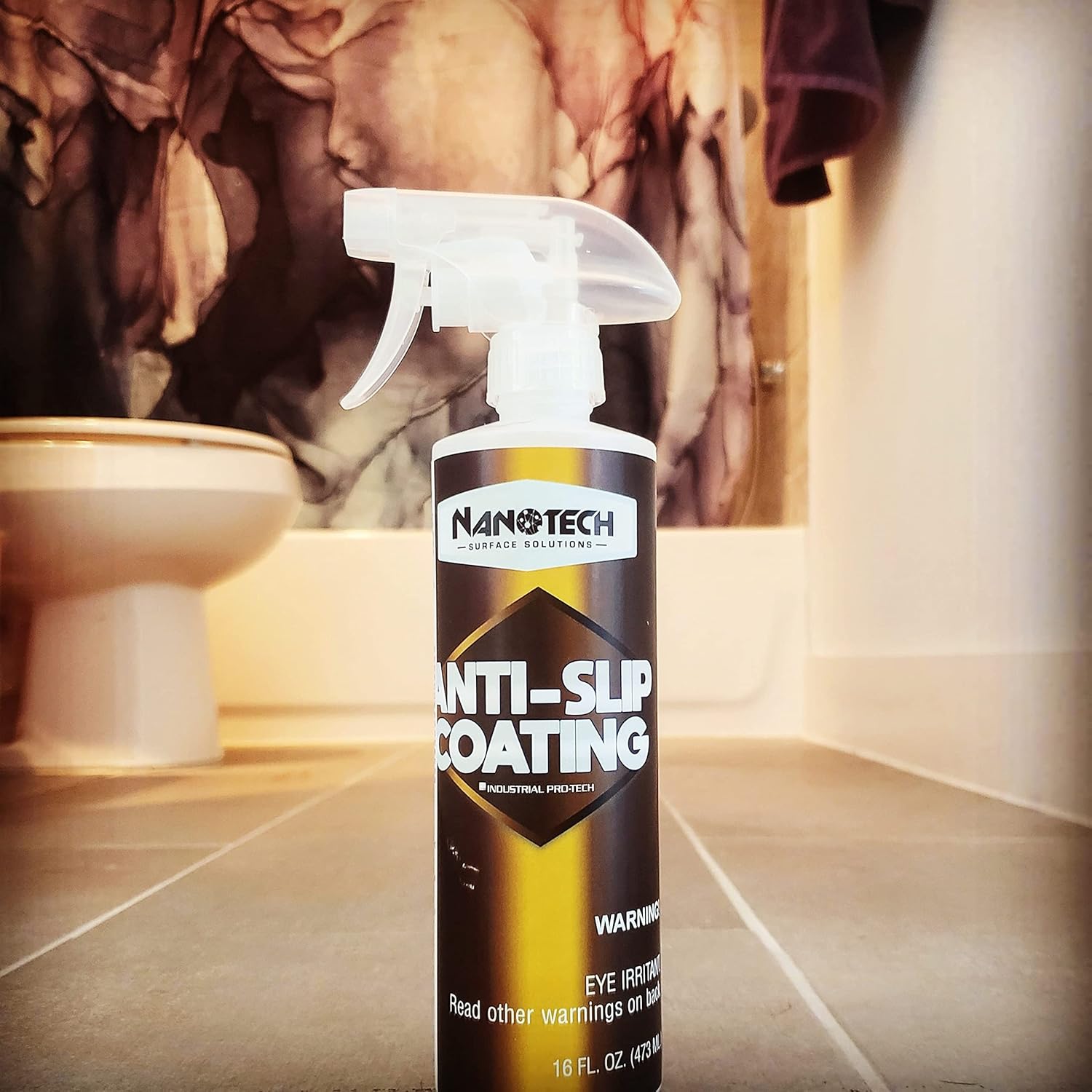 Nanotech Surface Solutions Anti-Slip Coating - Works in Minutes, Reduces Slip & Fall Accidents Due to Wet Floors - for Porcelain, Ceramic, Mosaic Tile, 1 Gallon (128 Oz.)