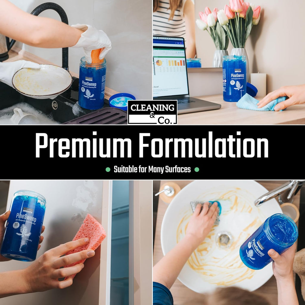 All-Purpose Cleaning Gel with Pine Oil – Multipurpose Household Cleaner for Bathroom, Kitchen, Floors, Laundry & More, 33.8 Fl Oz (Pack of 4)