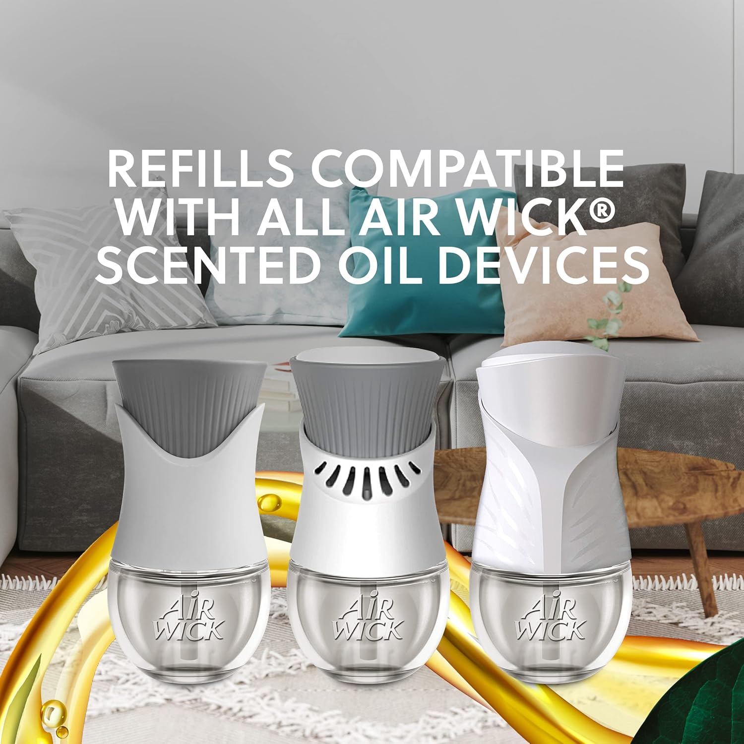 Air Wick Plug in Scented Oil Refill, 10ct, Fresh Linen, Air Freshener, Essential Oils, Eco Friendly Pack (Pack of 2)